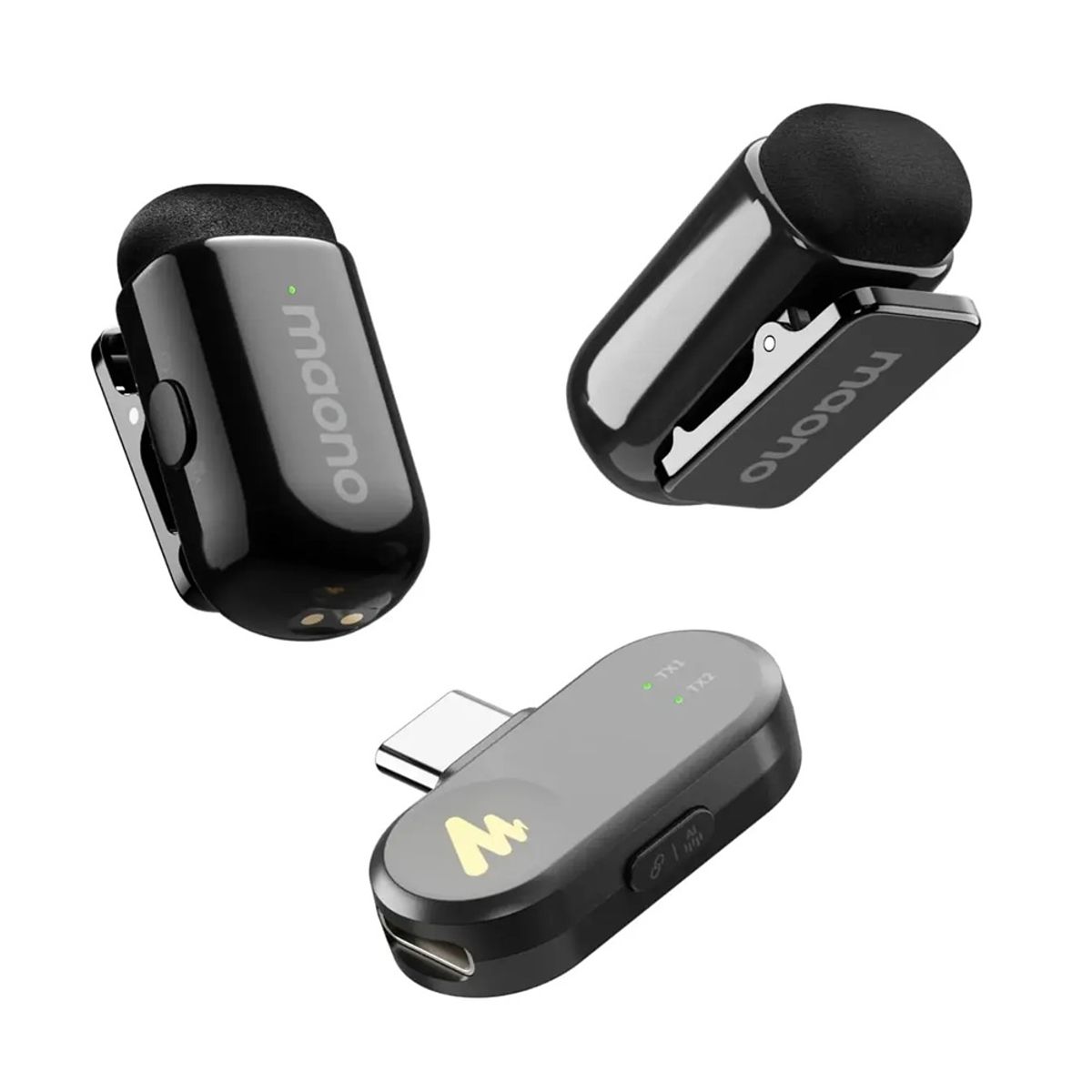 MAONO - Micrófono inalámbrico Lavalier Maono Wave T1 Mini WM622