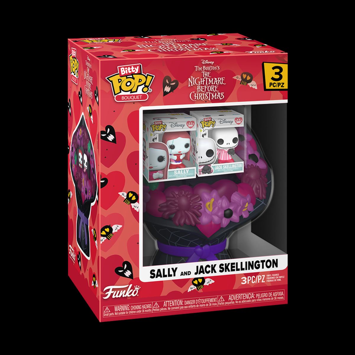 FUNKO - Funko Bitty Bouquet The Nightmare Before Christmas Valentines - Sally and Jack Skellington