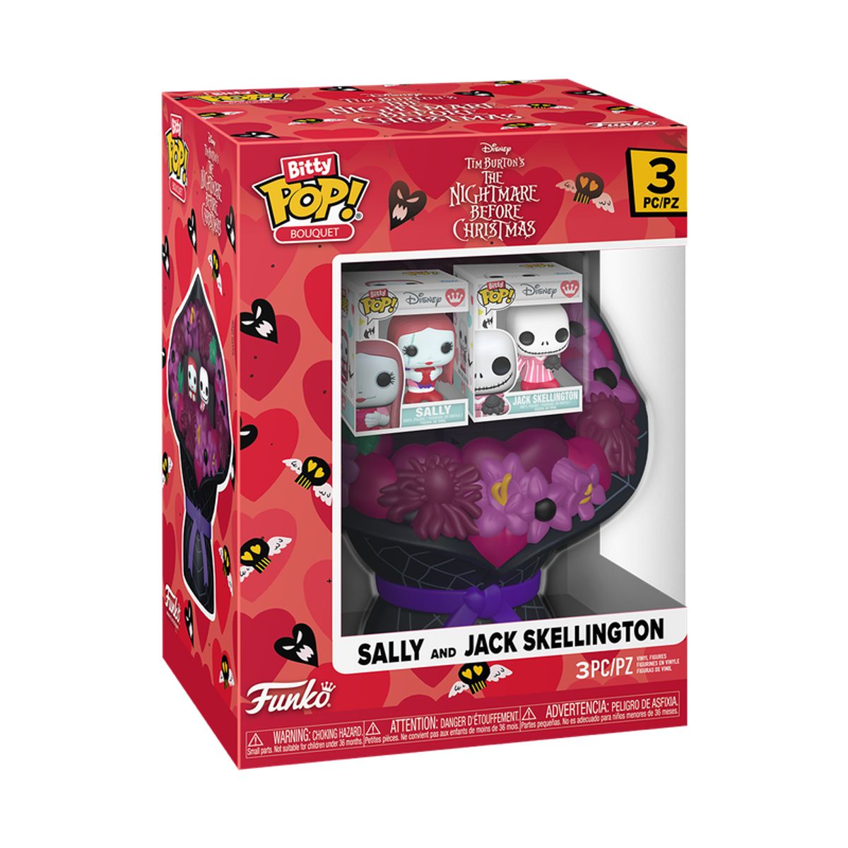 FUNKO - Funko Bitty Bouquet The Nightmare Before Christmas Valentines - Sally and Jack Skellington