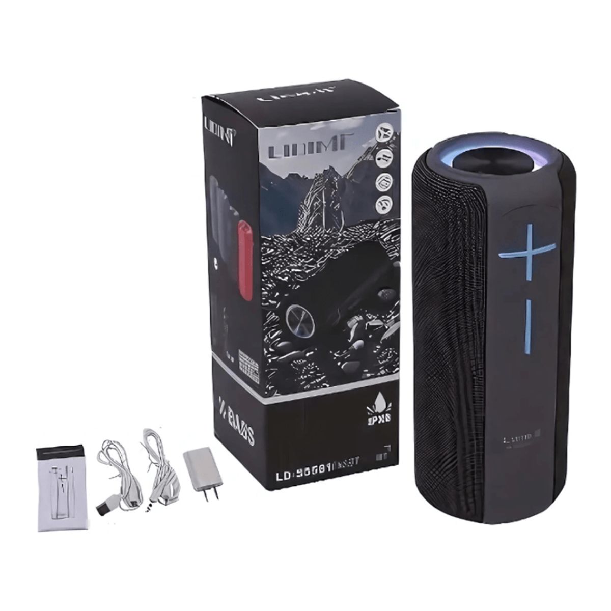 LIDIMI - LIDIMI LD-S5581FM-BT Parlante Bluetooth 16W Portátil con Luces RGB Radio FM e Impermeable IPX6