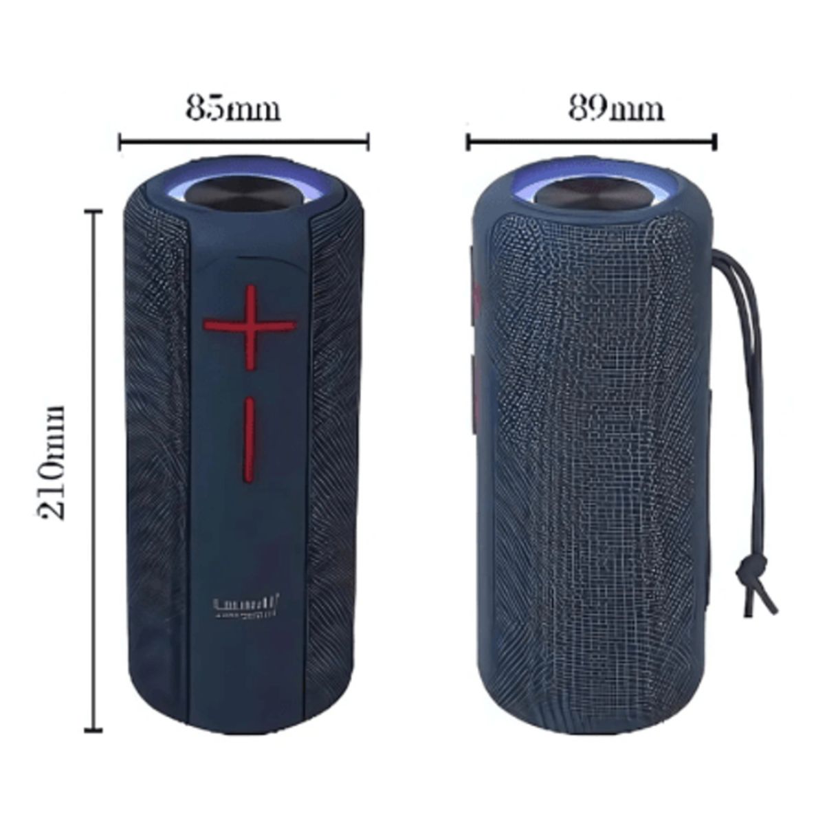 LIDIMI - LIDIMI LD-S5581FM-BT Parlante Bluetooth 16W Portátil con Luces RGB Radio FM e Impermeable IPX6