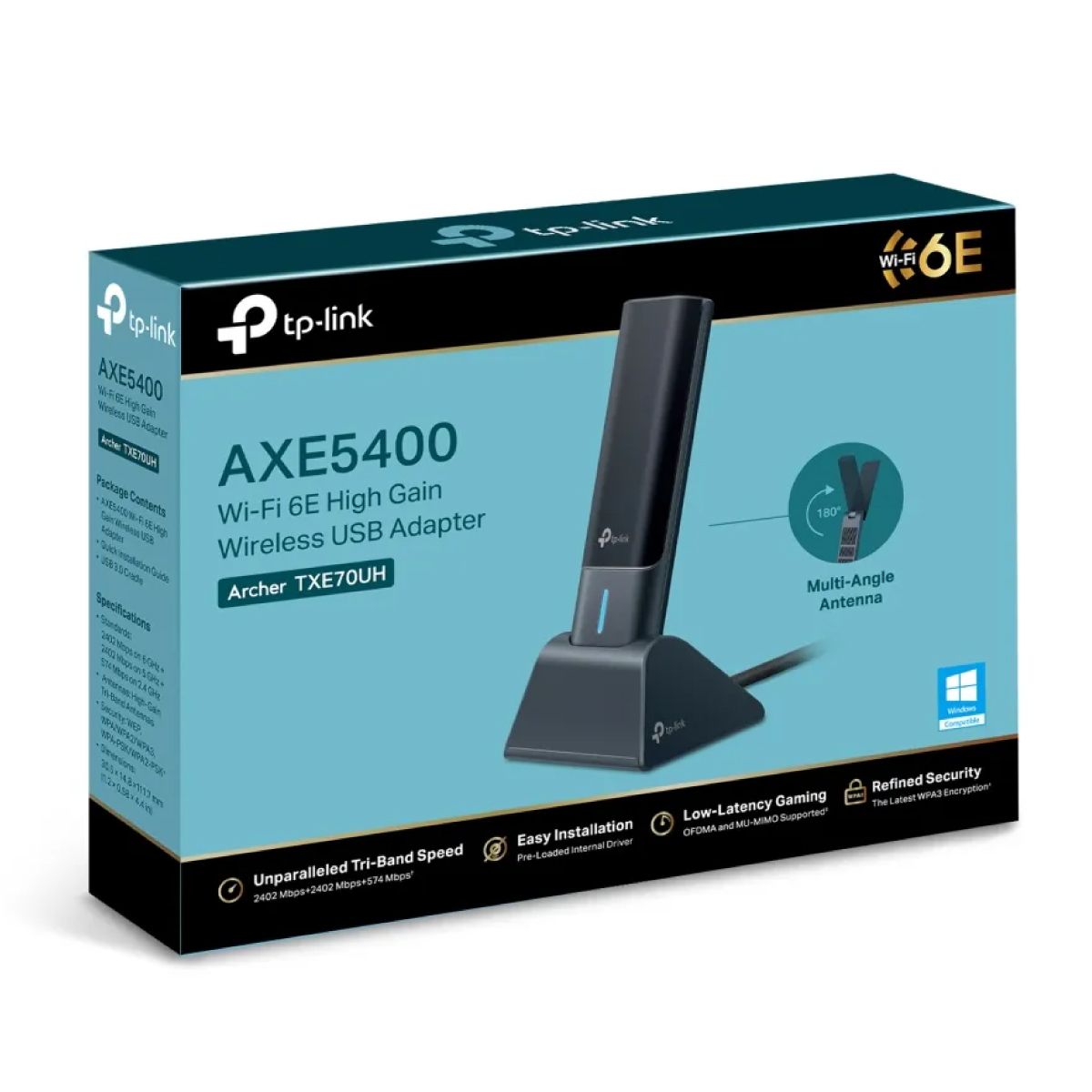 TP LINK - Adaptador Wi-Fi USB TP-Link Archer TXE70UH AXE5400 Velocidad Ultra