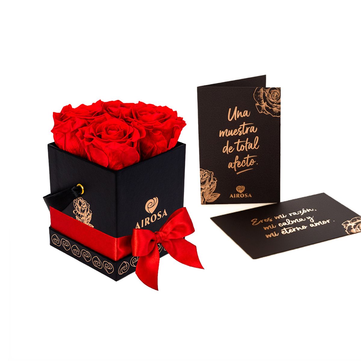 AIROSA - Rosas Preservadas Diva AIROSA Pack x4 Rojas
