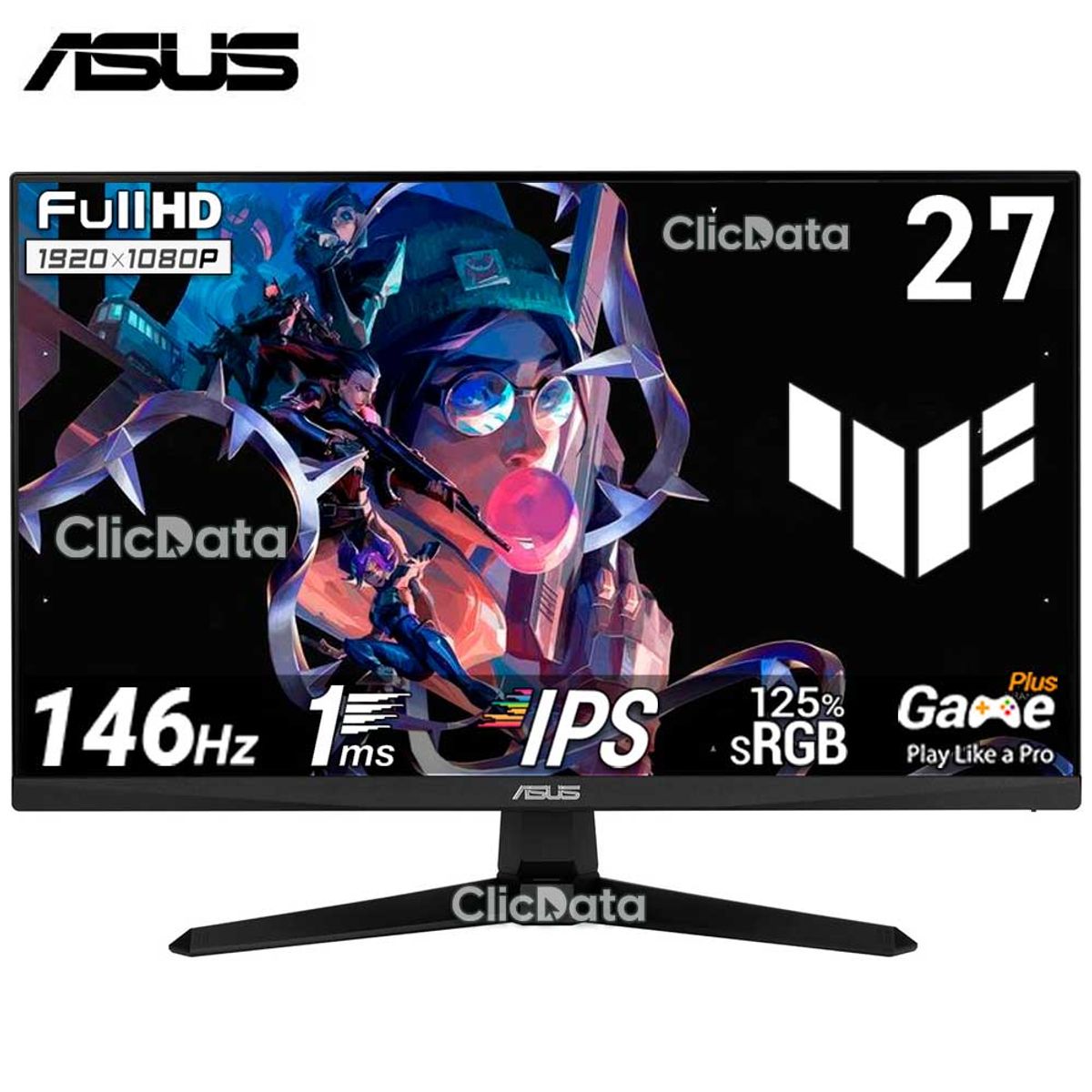 ASUS - MONITOR ASUS Tuf Gaming VG279QE5A, 27" IPS, FHD 1920 x 1080, OC 146Hz, 1ms