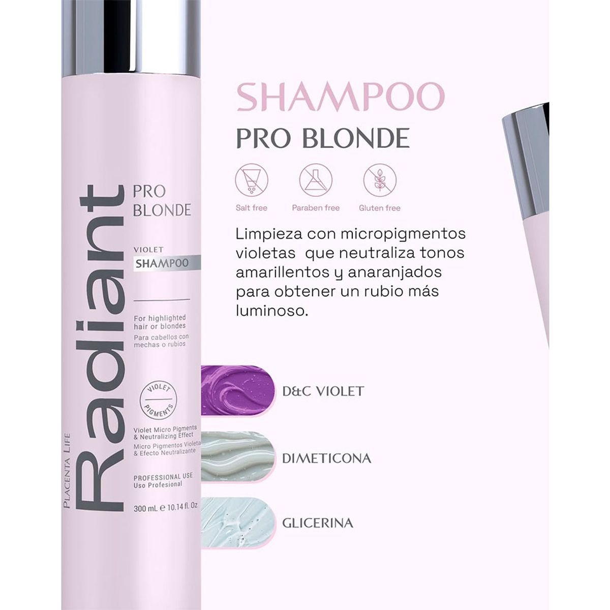 PLACENTA LIFE - Shampoo Radiant Pro Blonde 300 ml