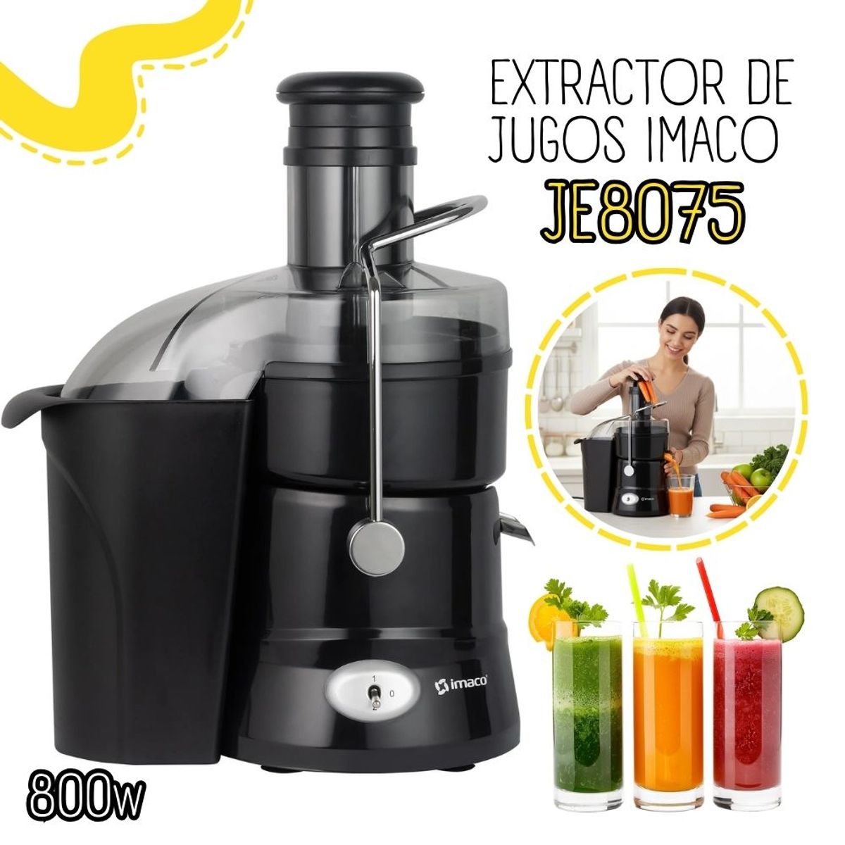 IMACO - EXTRACTOR DE JUGOS IMACO 800W - JE8075