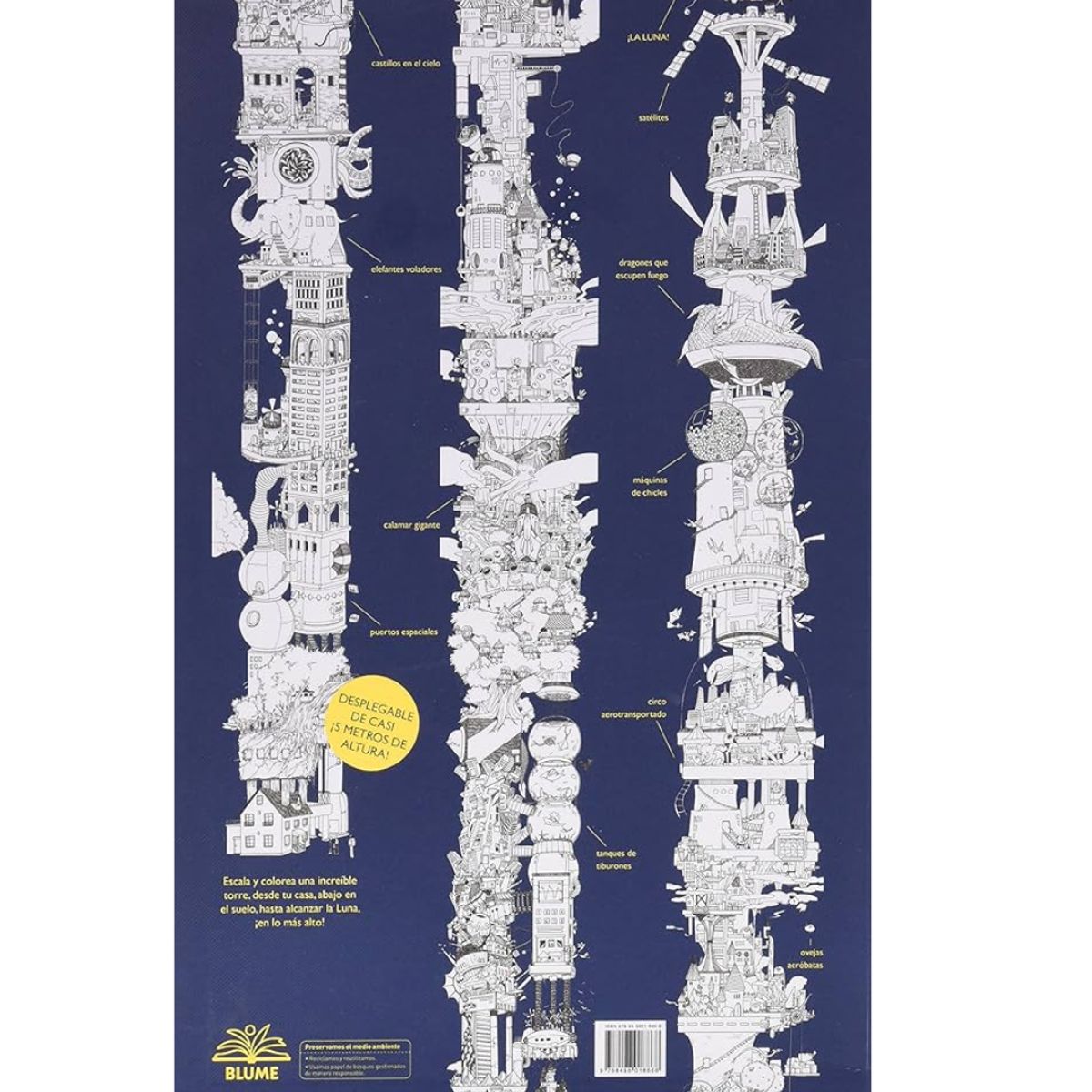 BLUME - Hasta la Luna - Tapa blanda - Libro para colorear vertical