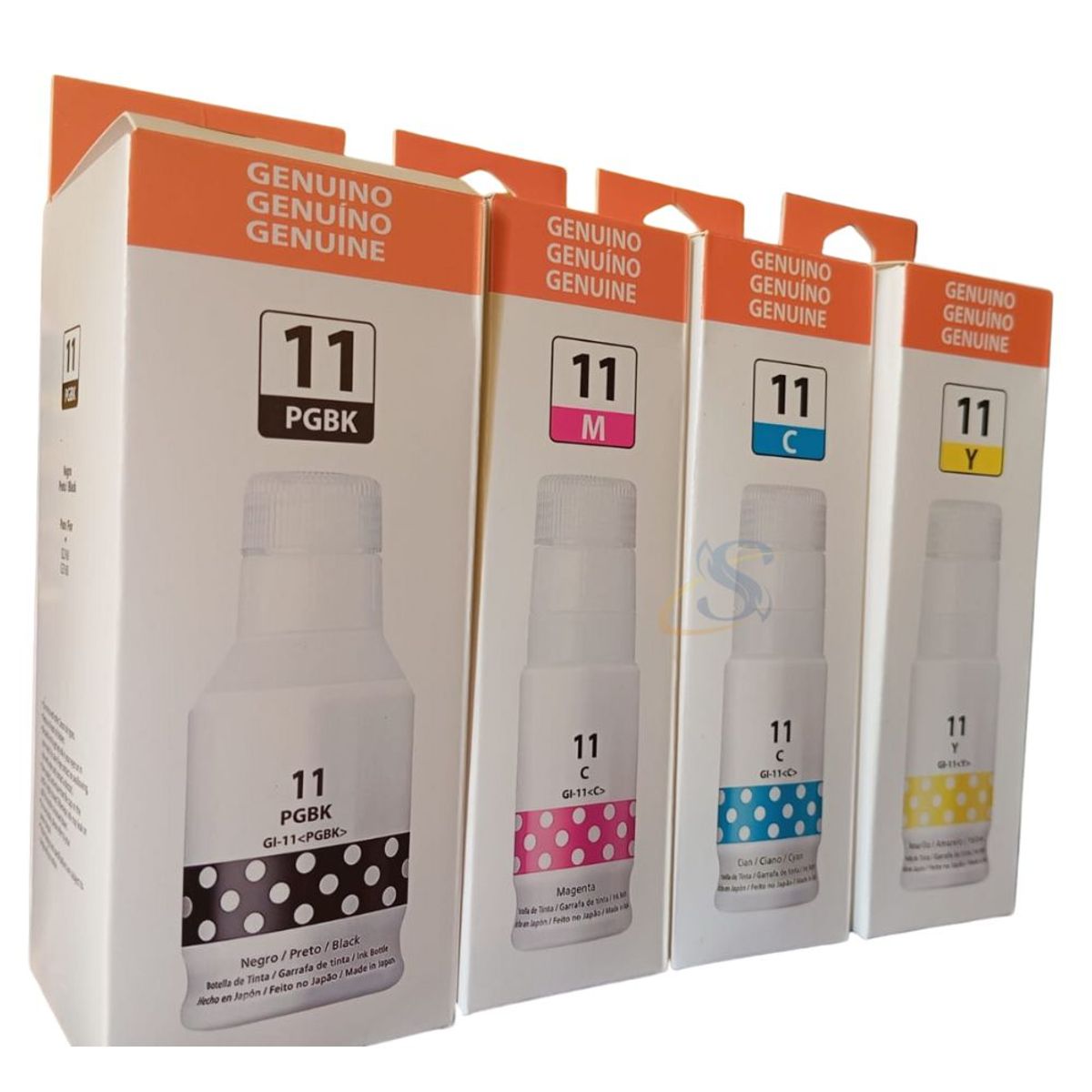 GENERICO - KIT TINTA CANON GI-11 COMPATIBLE NEGRO Y COLORES
