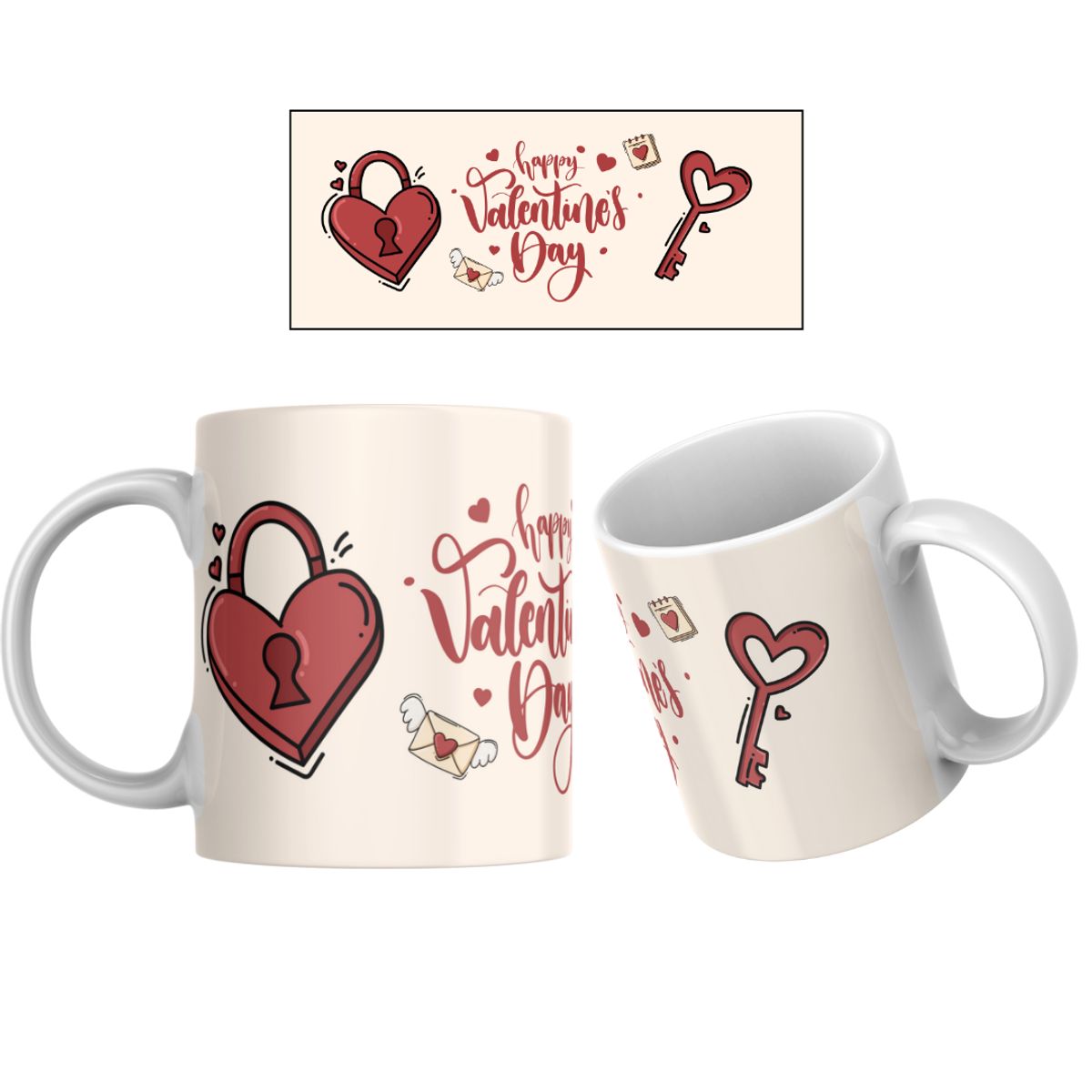 GENERICO - Taza Personalizada de Cerámica Calidad AAA 11 oz San Valentin