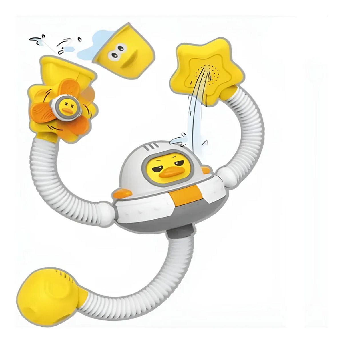 GENERICO - Juguete Regadera Ducha Bañera Patito Astronauta Bebe