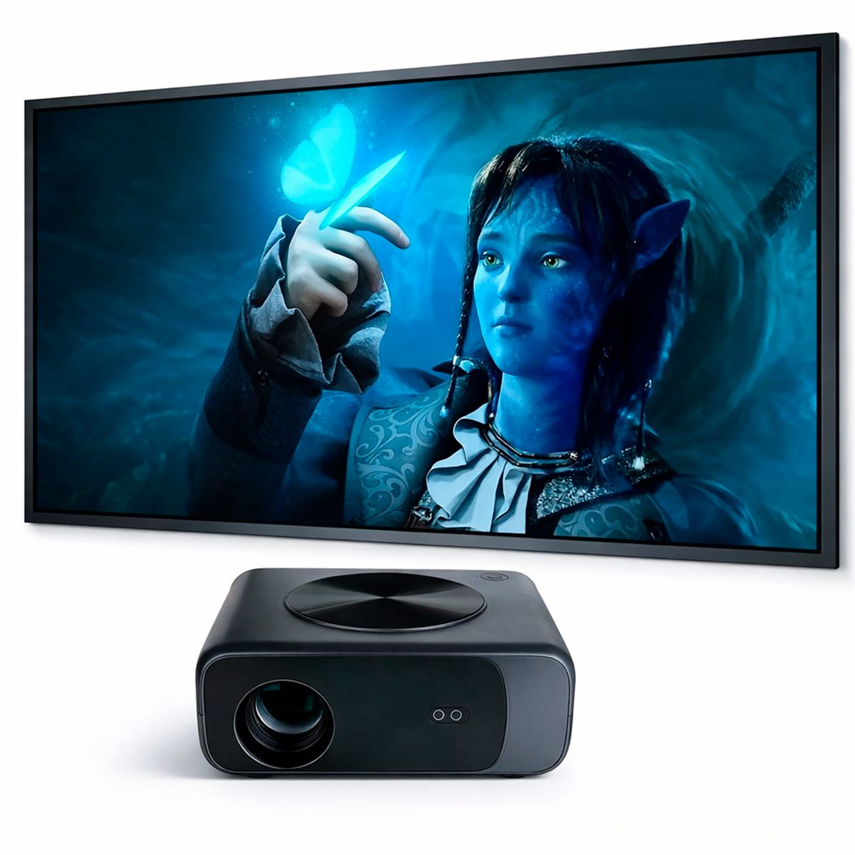 OWLENZ - Proyector Smart Full HD Owlenz SD550 Enfoque Automático + Ecran120 Pulgadas Plomo