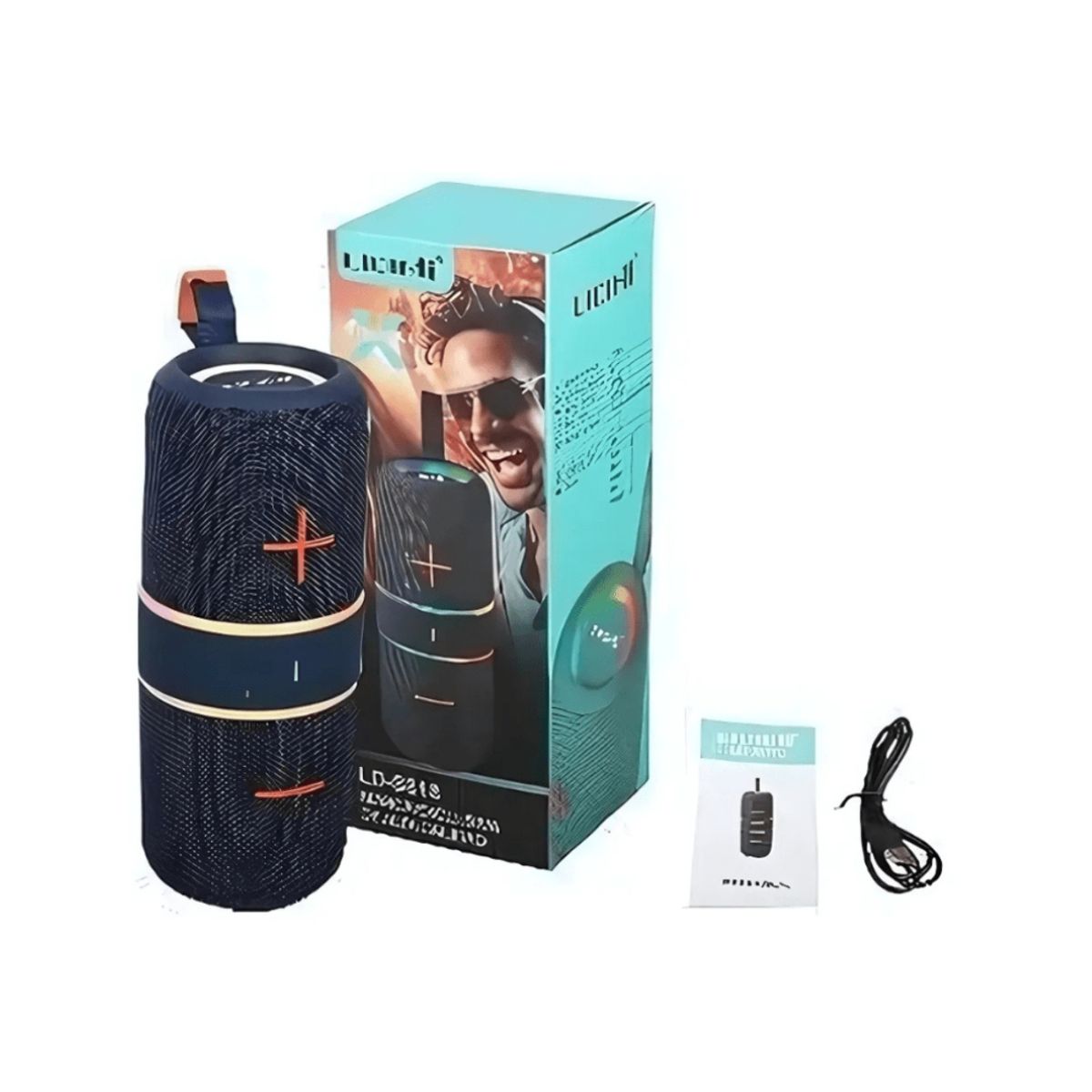 LIDIMI - Parlante Portátil Bluetooth Lidimi LD-S818 20W con Luces RGB y Radio FM