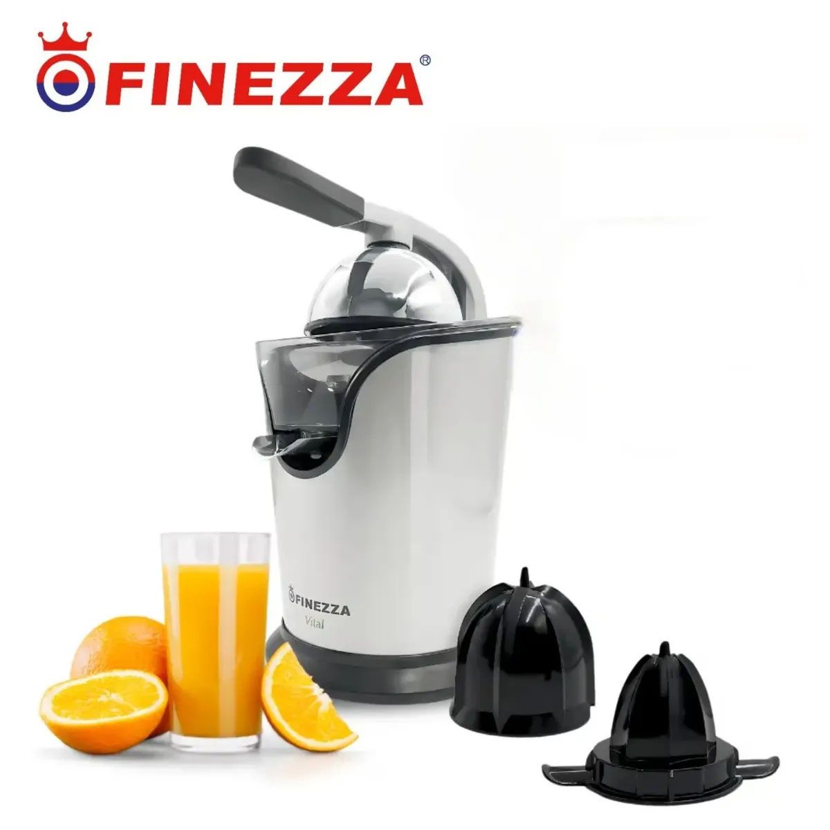 FINEZZA - Exprimidor de cítricos Finezza FZ- NA6070E con Palanca 100 watts Acero