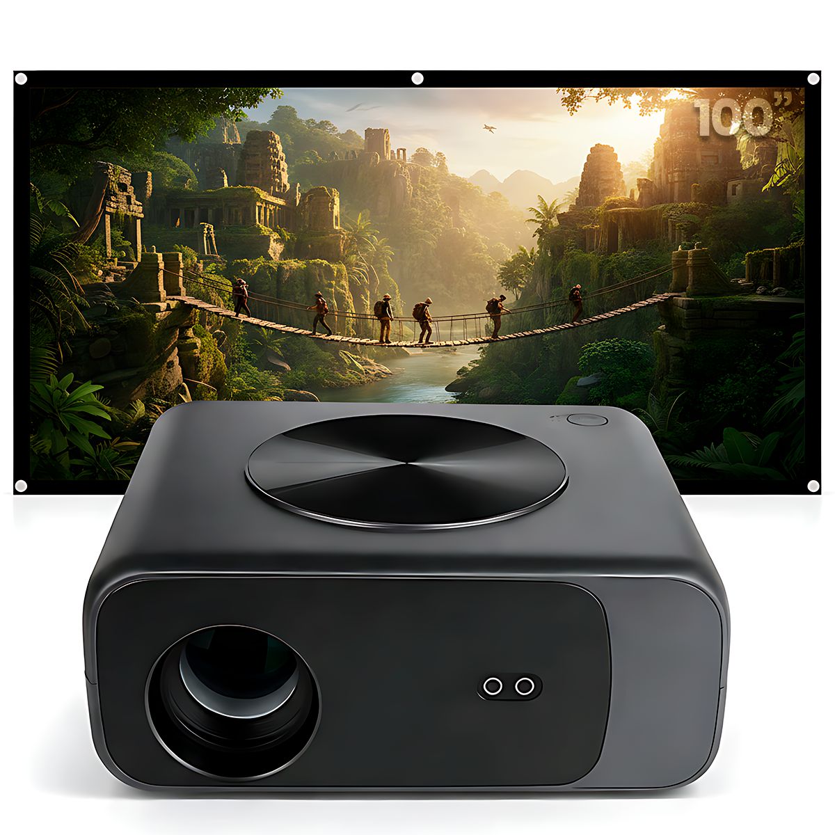 OWLENZ - Proyector Smart Owlenz SD550 Enfoque Automático + Ecran Reflectiva 100 Pulgadas