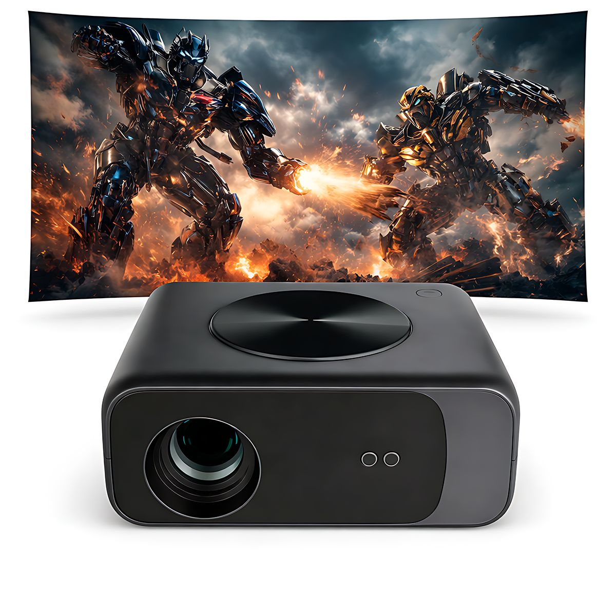 OWLENZ - Proyector Smart Owlenz SD550 Enfoque Automático + Ecran Reflectiva 100 Pulgadas Gris