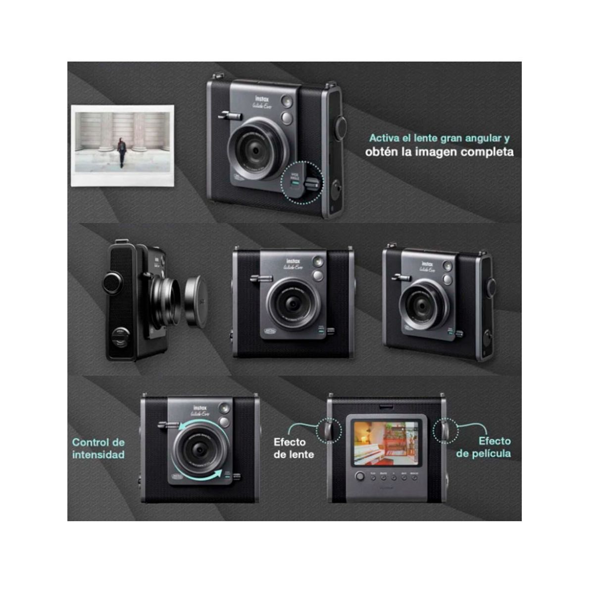 FUJIFILM - Camara Fujifilm Instax Wide Evo Black