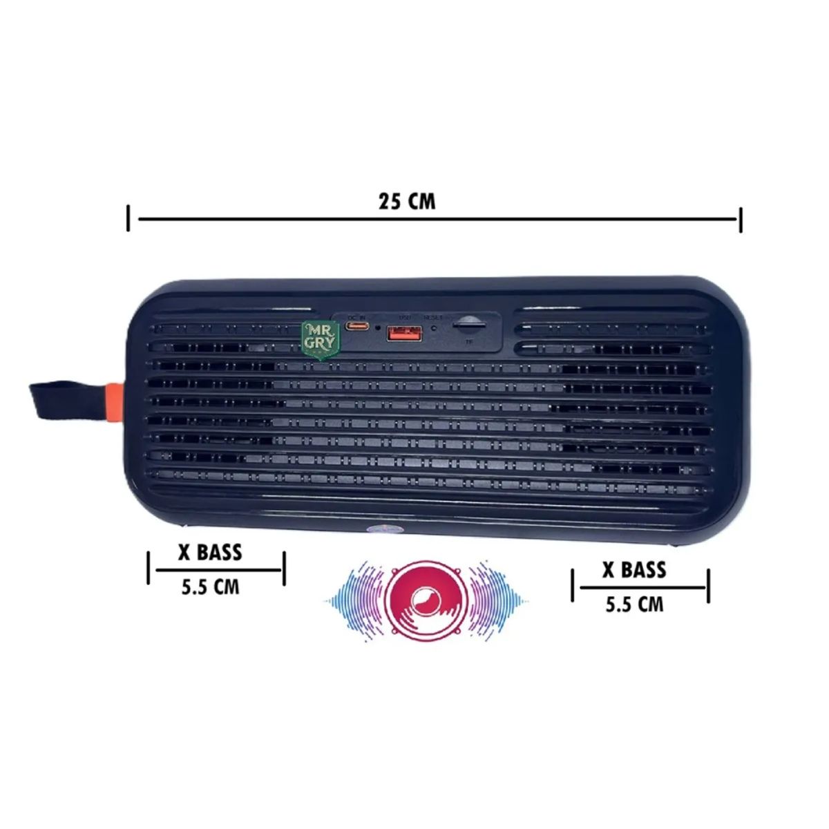 LIDIMI - Parlante Bluetooth Portátil Lidimi X-BASS LD-S003 Negro  Sonido Potente y Diseño Compacto