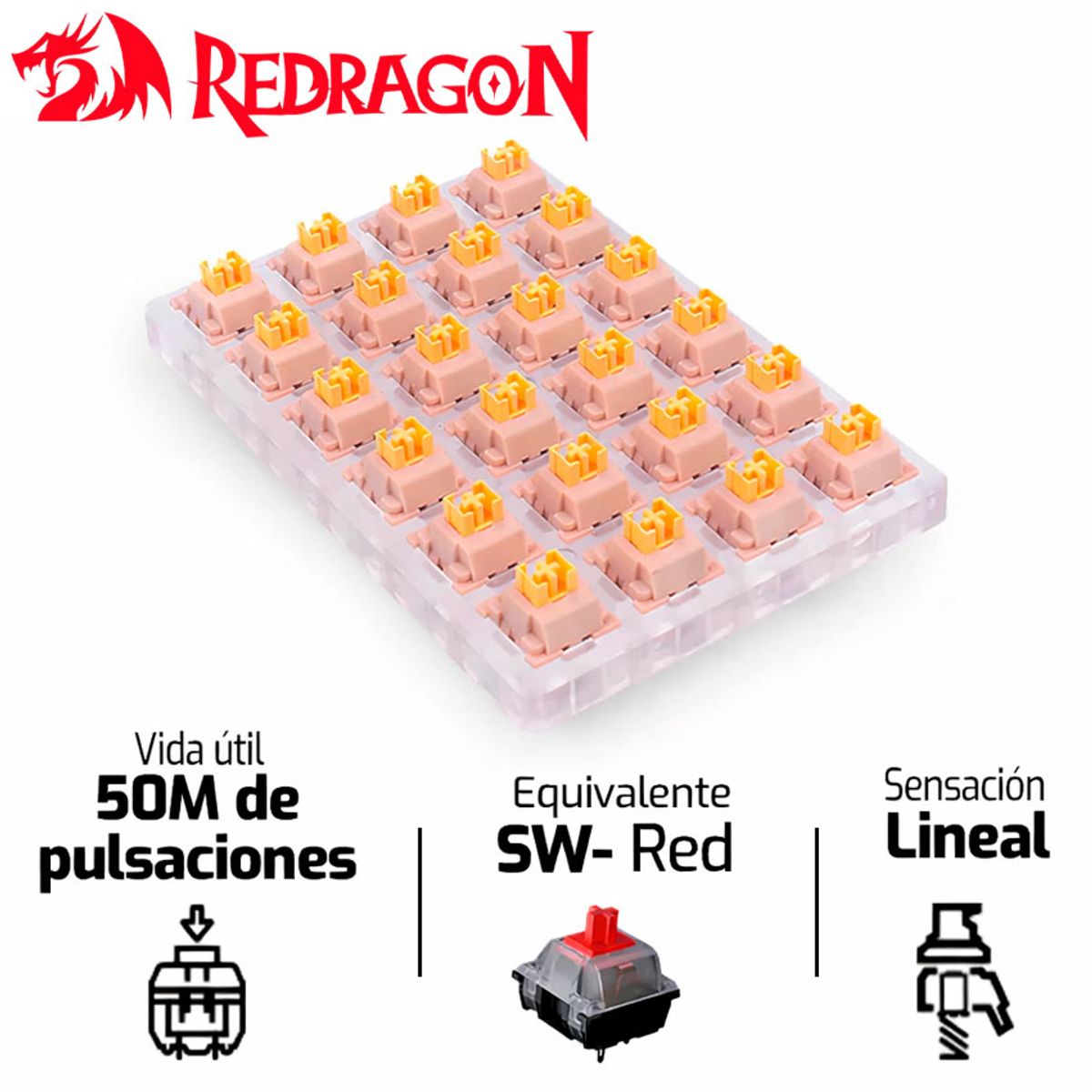 REDRAGON - Kit Switches Redragon A113 Bullet QL