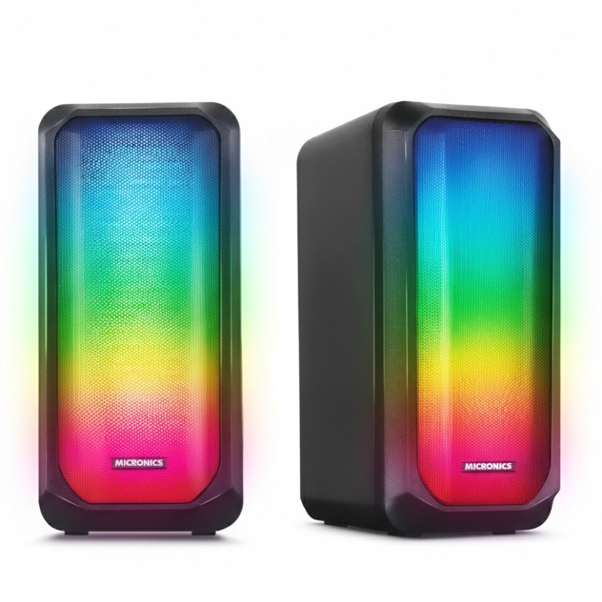 Parlantes para Pc  2.5 conexión Rgb Usb Negro, marca MICRONICS - Foto Principal