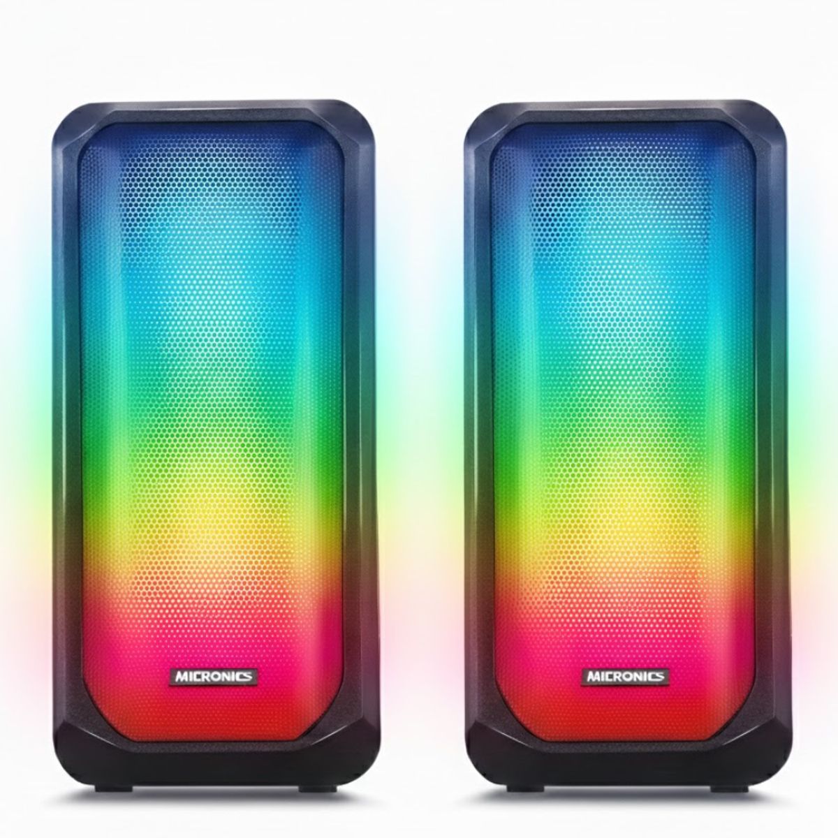 Parlantes para Pc  2.5 conexión Rgb Usb Negro, marca MICRONICS - Foto 2