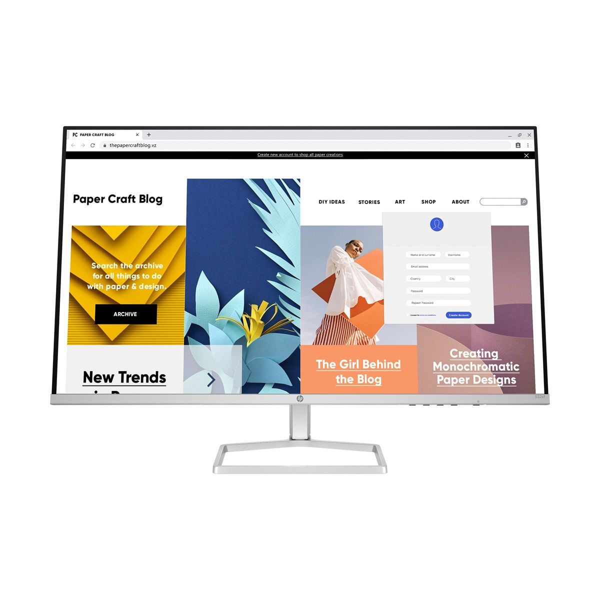 HP - Monitor HP serie 5 532sf , 31.5", FHD (1920 x 1080), HDMI,VGA Negro 94F50AA