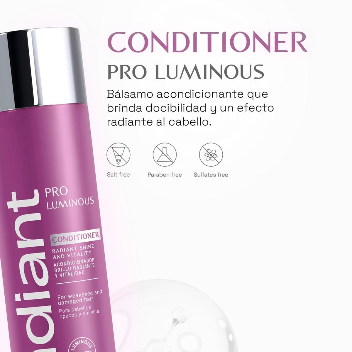 PLACENTA LIFE - Acondicionador Radiant Keratin Pro Luminous 1000 ml