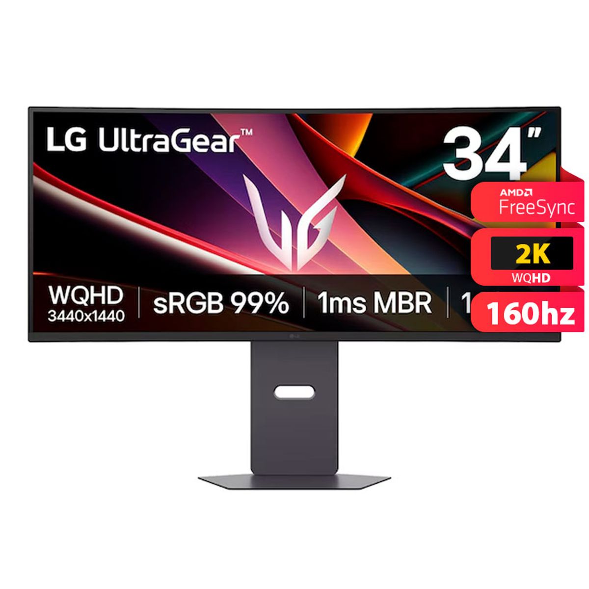 LG - Monitor LG UltraGear 34G600A 34 Curvo QHD 160Hz FreeSync Premium