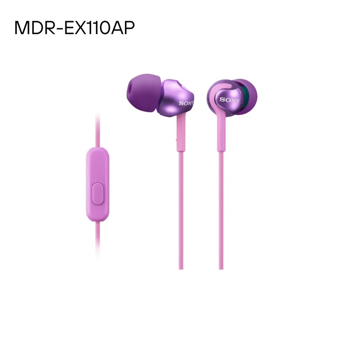 SONY - Audífono Sony MDR-EX110AP Pure Extra Bass - Morado