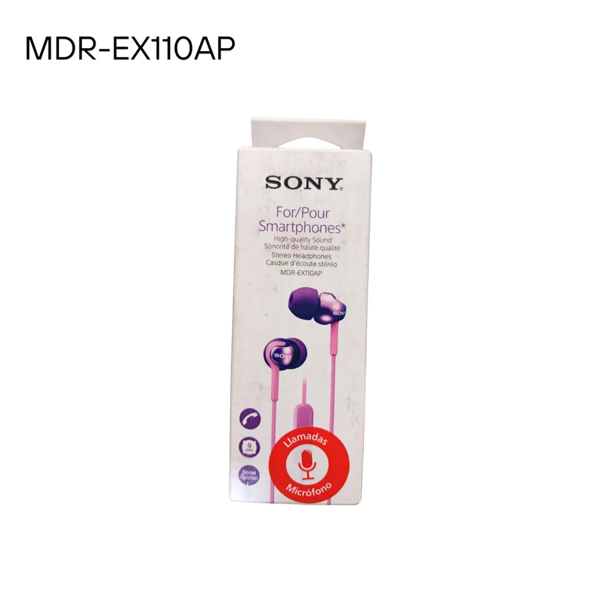 SONY - Audífono Sony MDR-EX110AP Pure Extra Bass - Morado