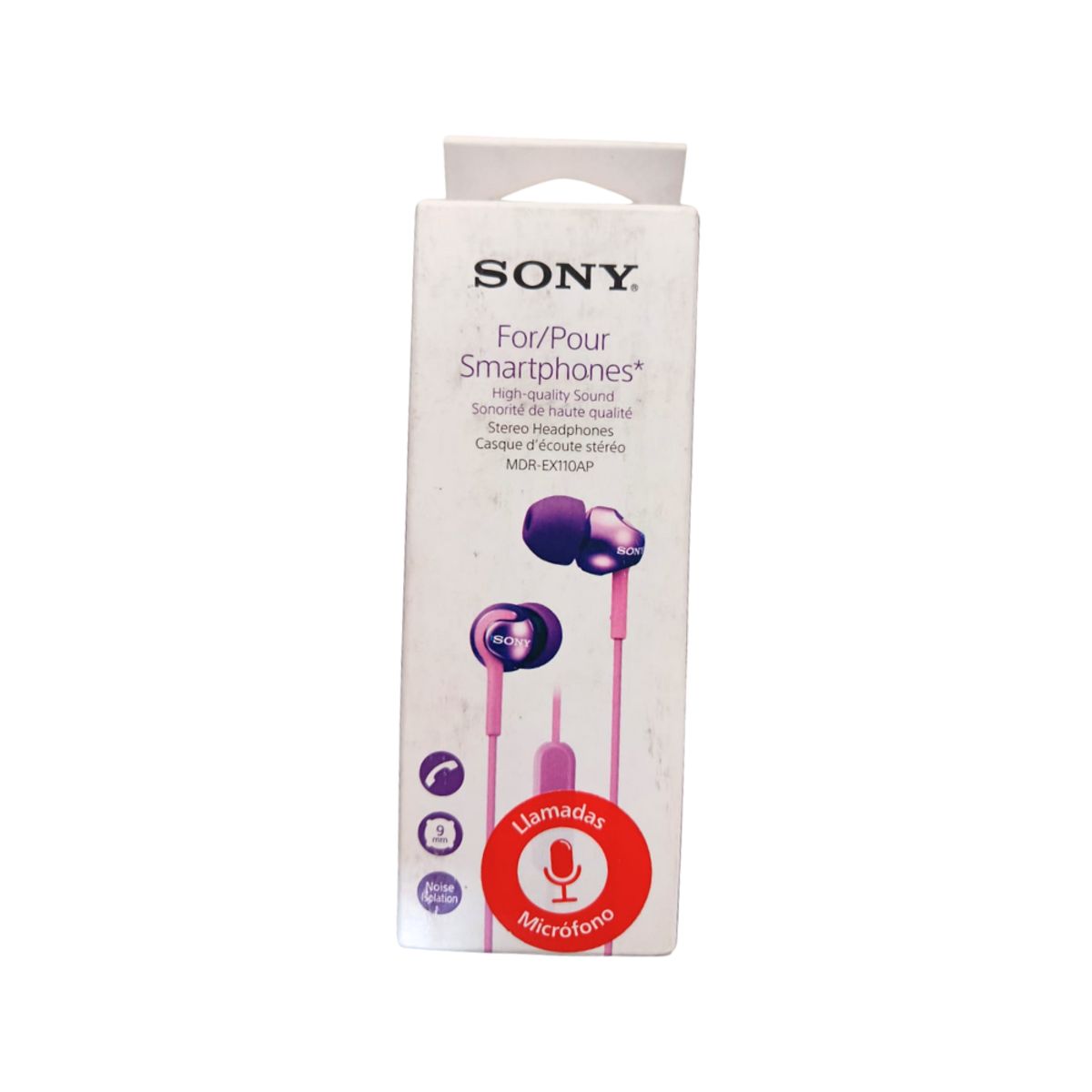 SONY - Sony MDR-EX110AP High-Quality Sound With Microphone - Morado