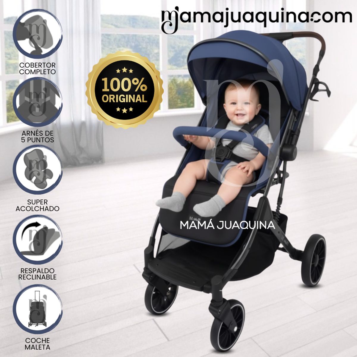 BABY - Coche Maleta Exclusivo «MODRIC » Edición Limitada Blue