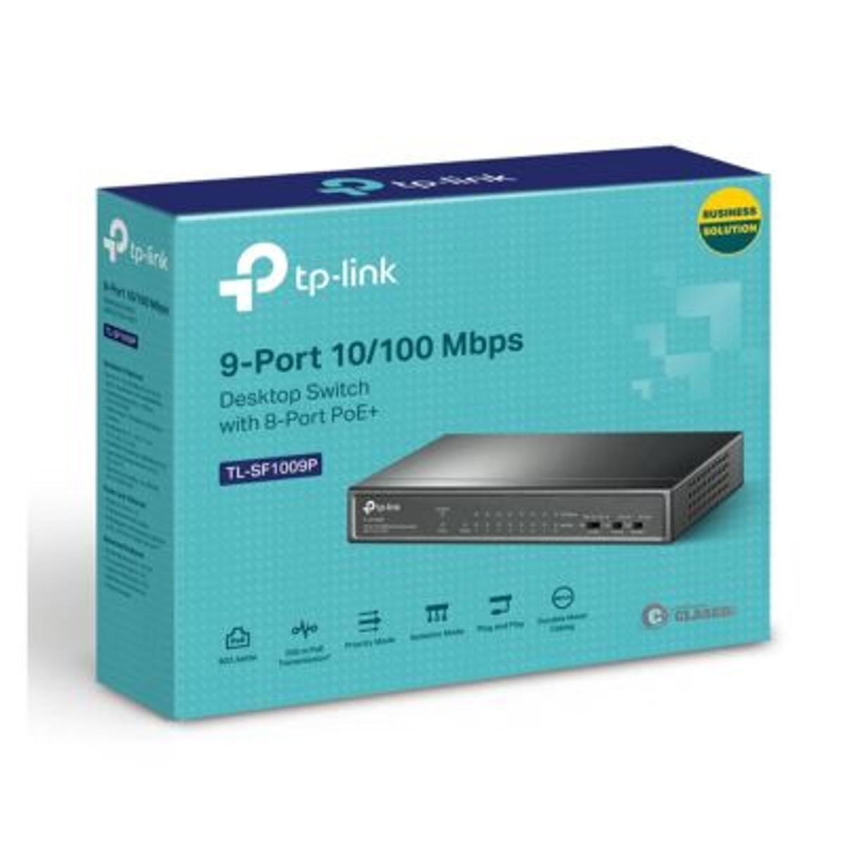 TP LINK - SWITCH TP-LINK TL-SF1009P 8PTS POE 10100 + 1PT 10100 65W