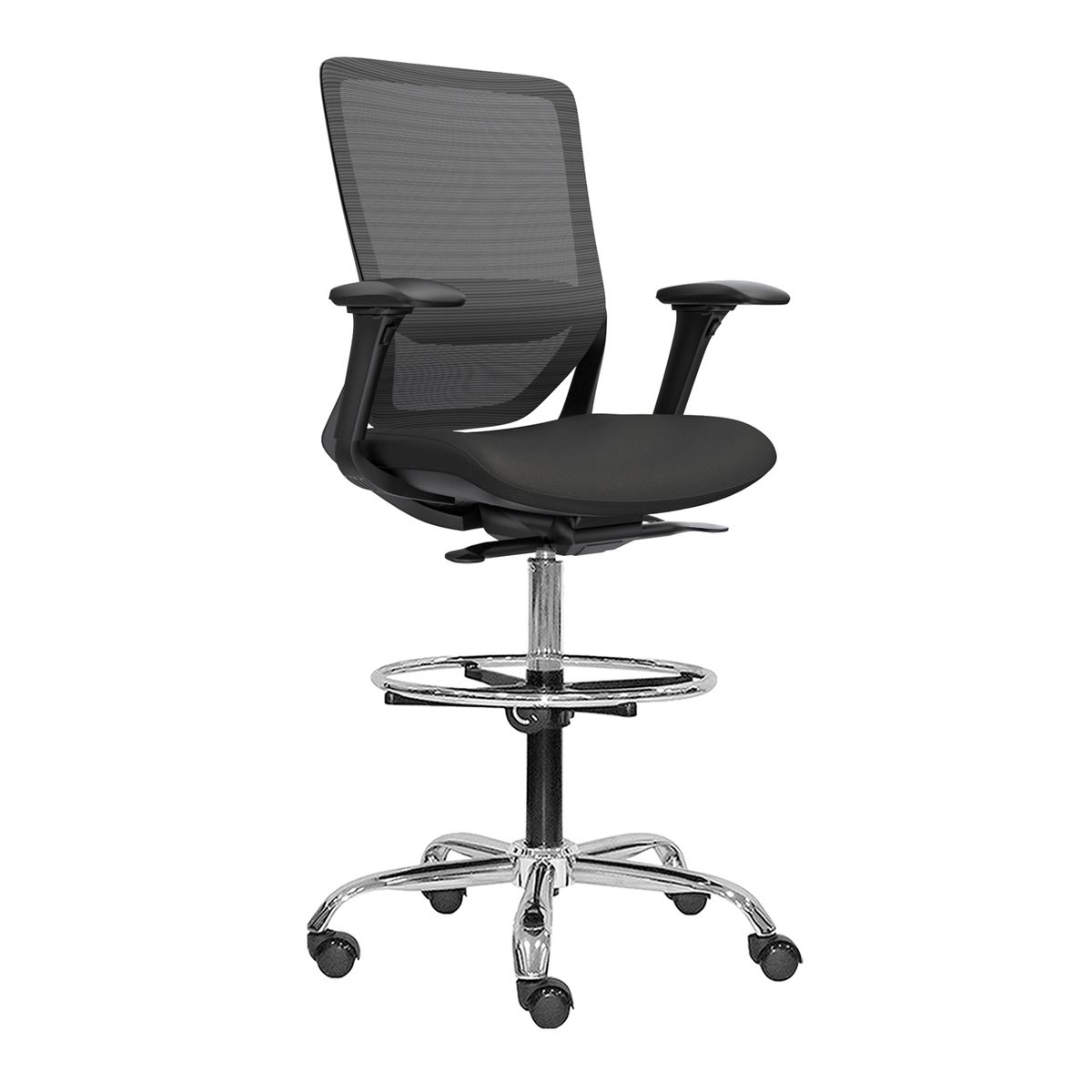 ALTHEA CONFORT - Silla Loop Cajero Ergonómica Bc Ac Negro Althea Confort