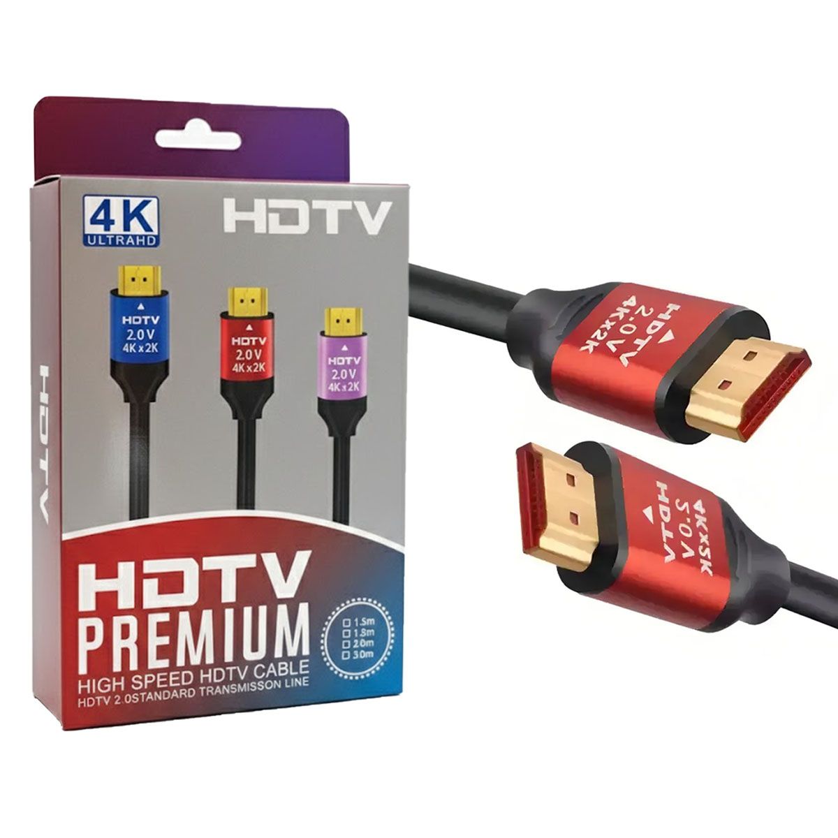 GENERICO - Cable Hdmi 2.0 Ultra Hd 4k Alta Velocidad 60hz 3m Premium