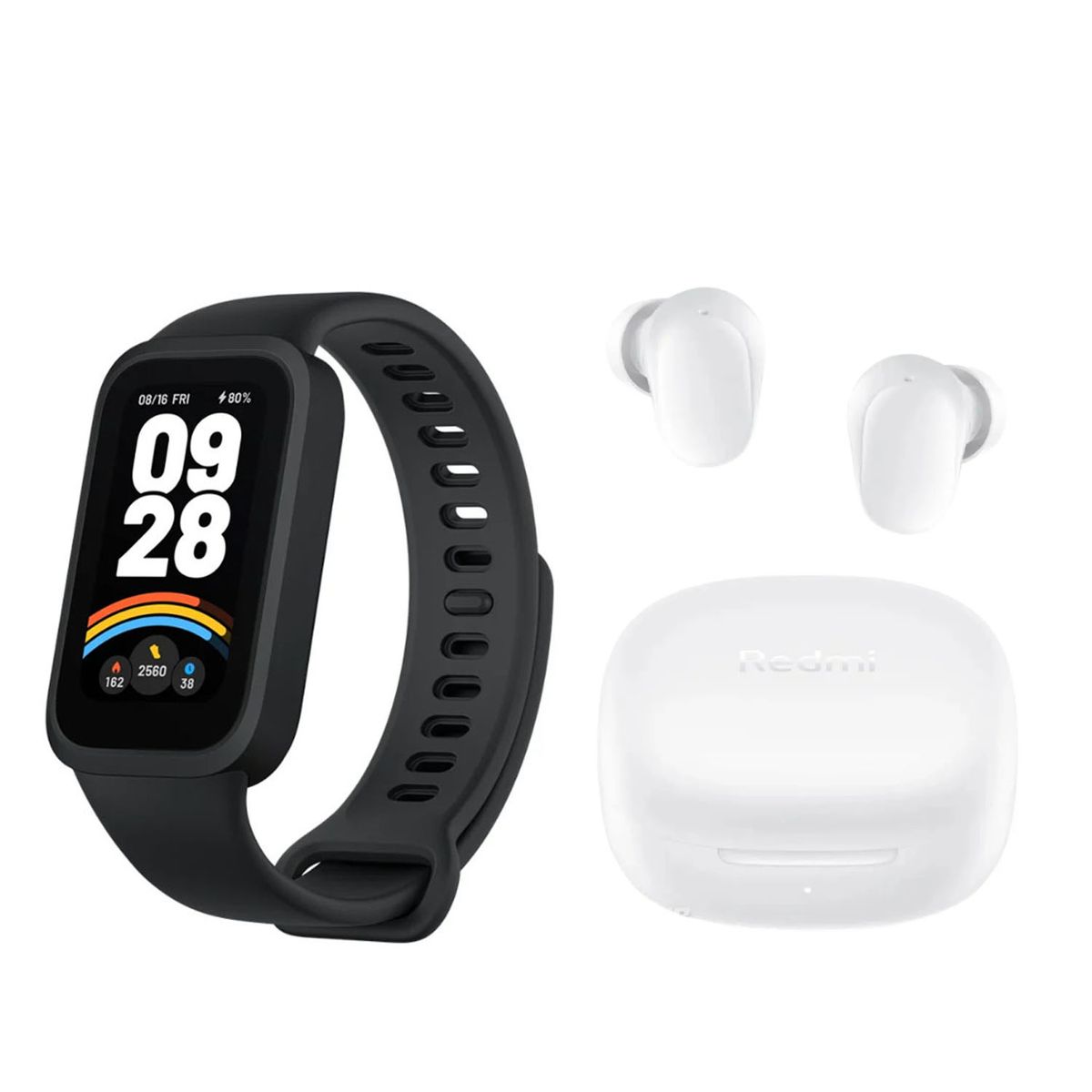 XIAOMI - Pulsera inteligente Xiaomi Smartband 9 Active + Redmi Buds 6 Play Blanco
