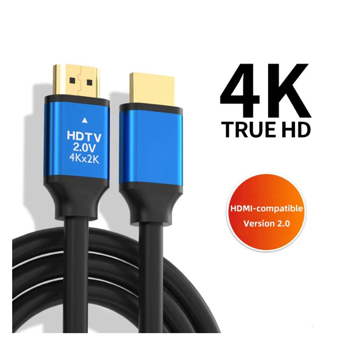 GENERICO - Cable HDTV 2.0 De Alta Velocidad 4K ULTRA HD 1.5 Metros