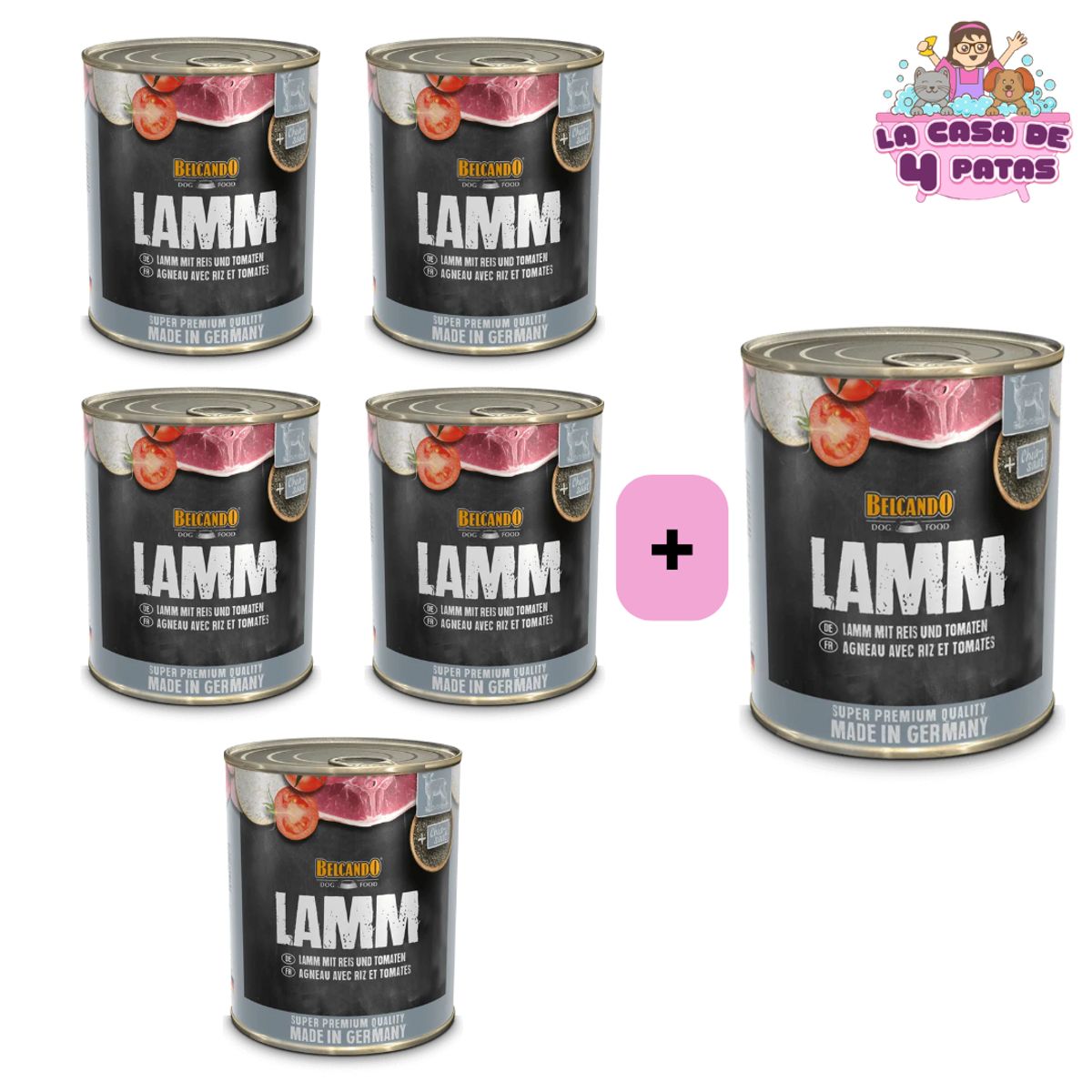 GENERICO - Belcando latas 800gr sabor Cordero PACK 5+1