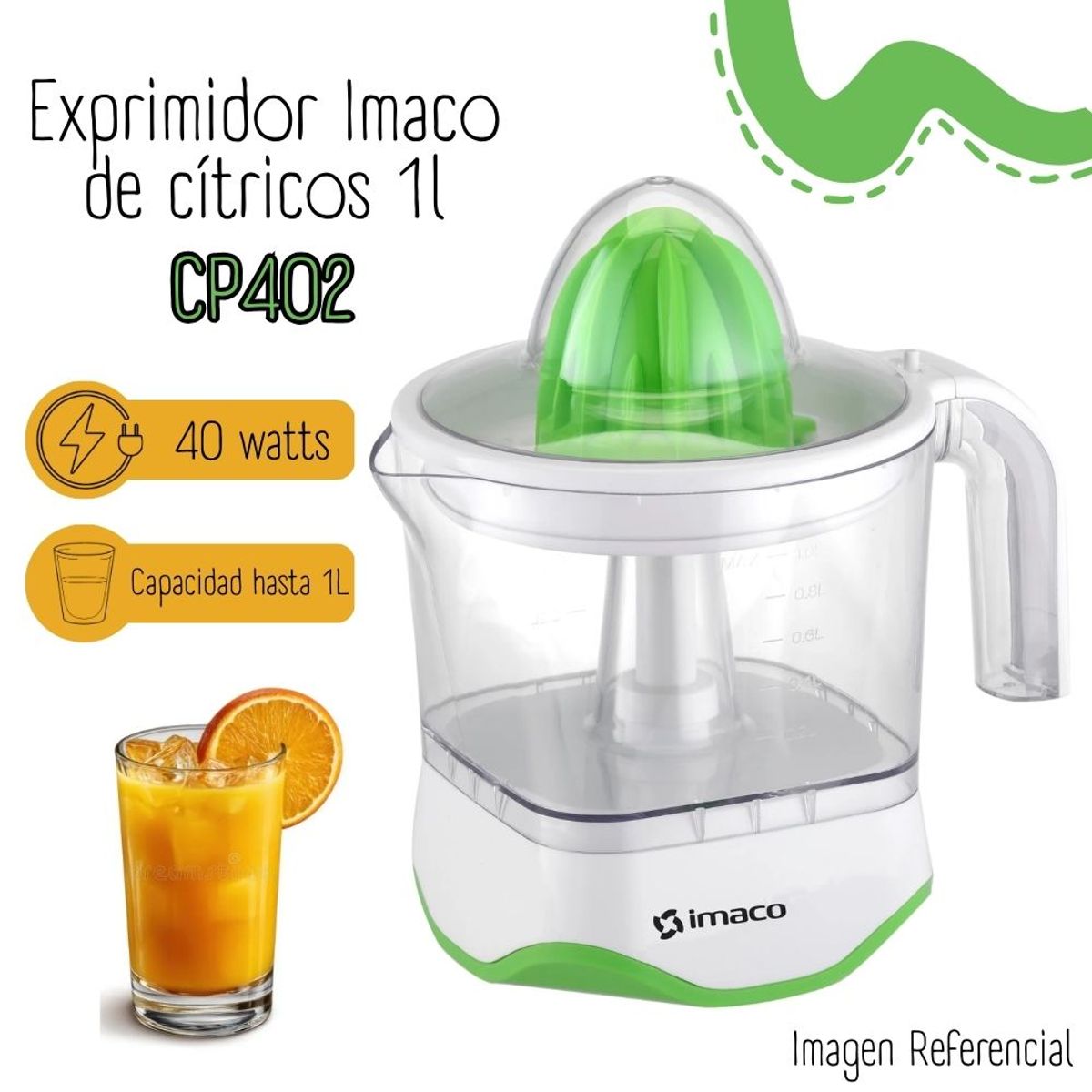 IMACO - Exprimidor De Cítricos Imaco 1.0 LT - CP402
