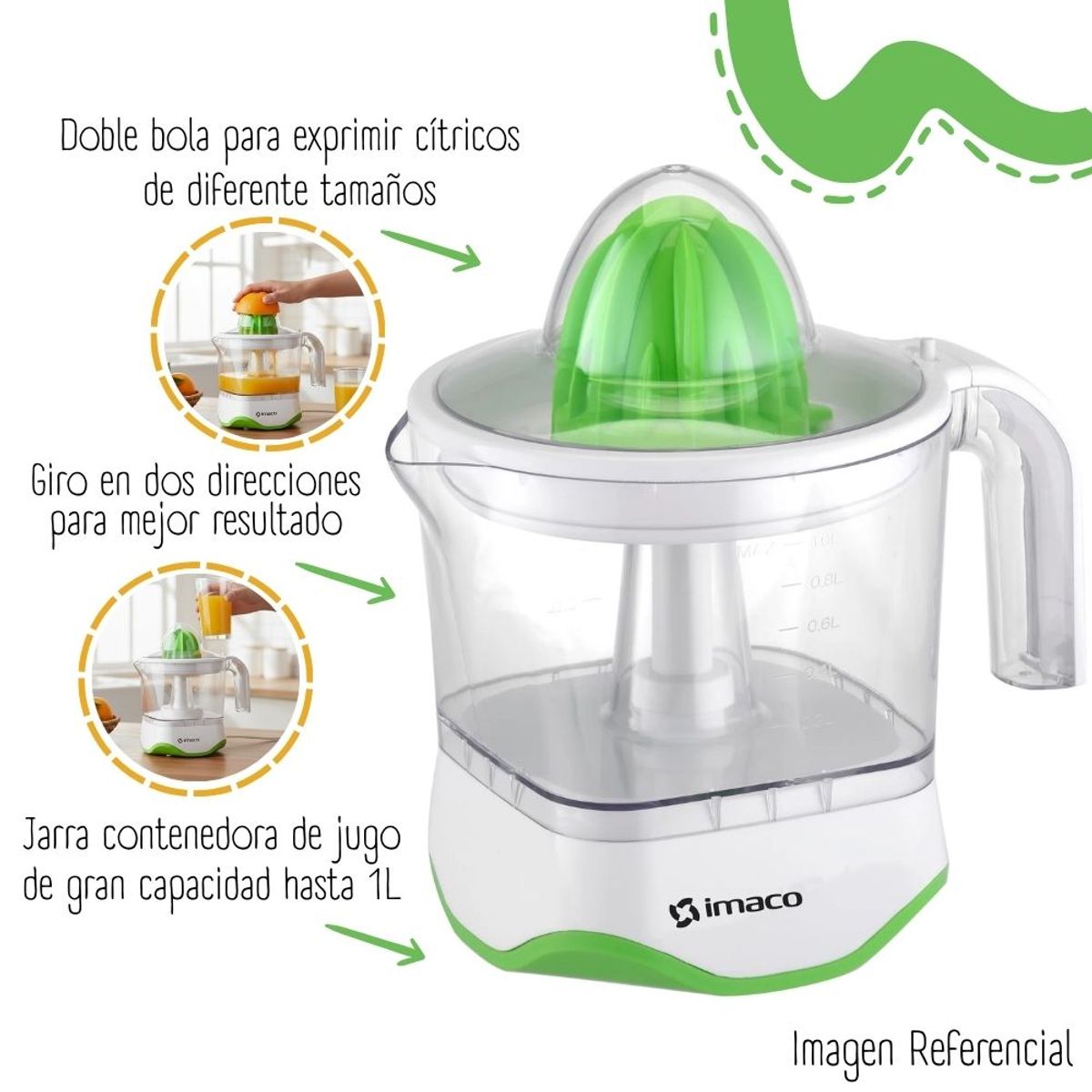 Imaco - Exprimidor De Cítricos Imaco 1.0 LT - CP402