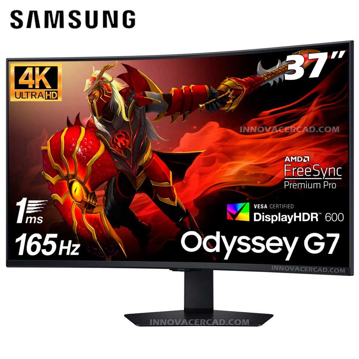 SAMSUNG - Monitor Samsung ODYSSEY G7 LS37FG756, 37" UHD 4K, 165HZ, 1MS, Display HDR 600