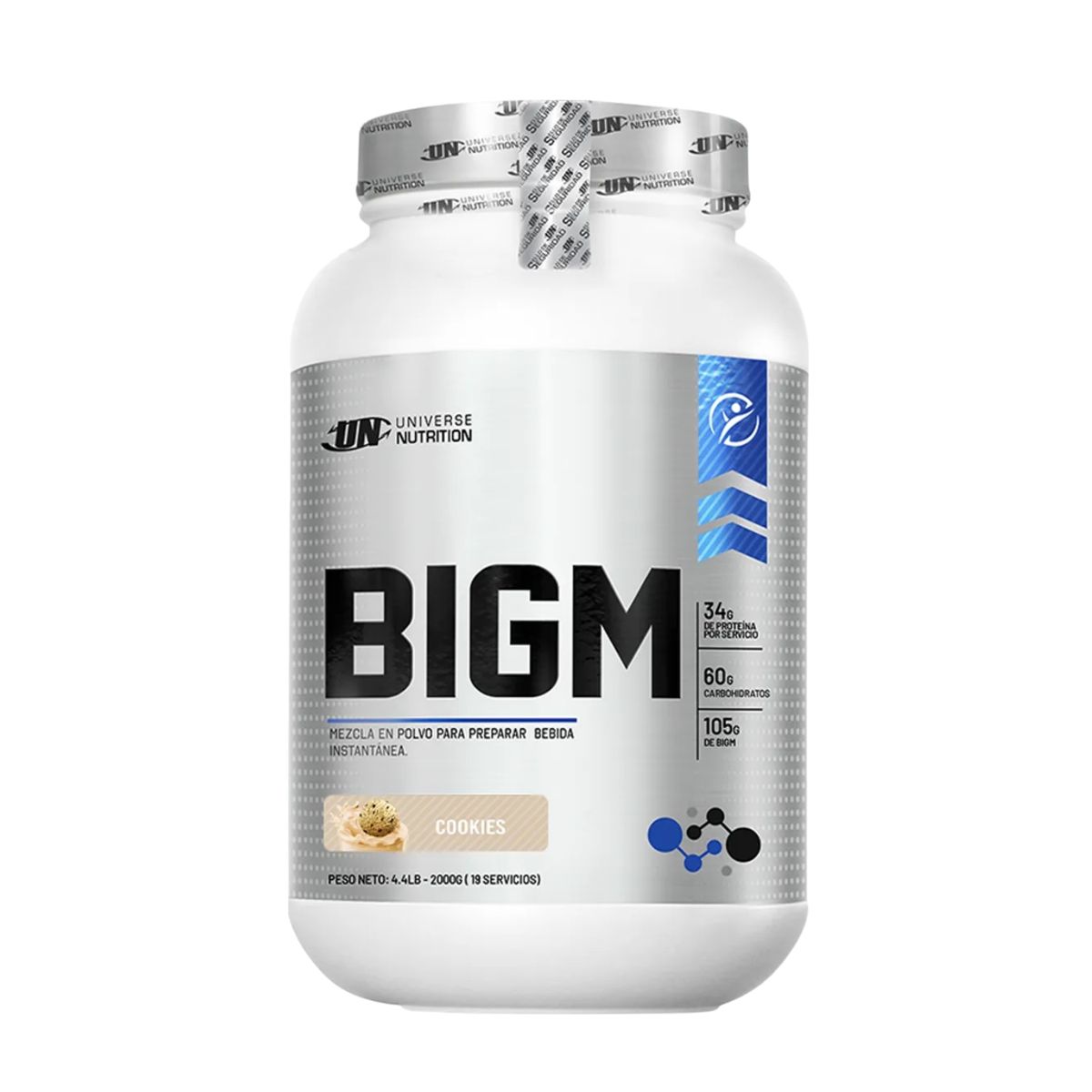 UNIVERSE NUTRITION - Proteína BIGM 2Kg Cookies+Optimum Nutrition 300g+Shaker