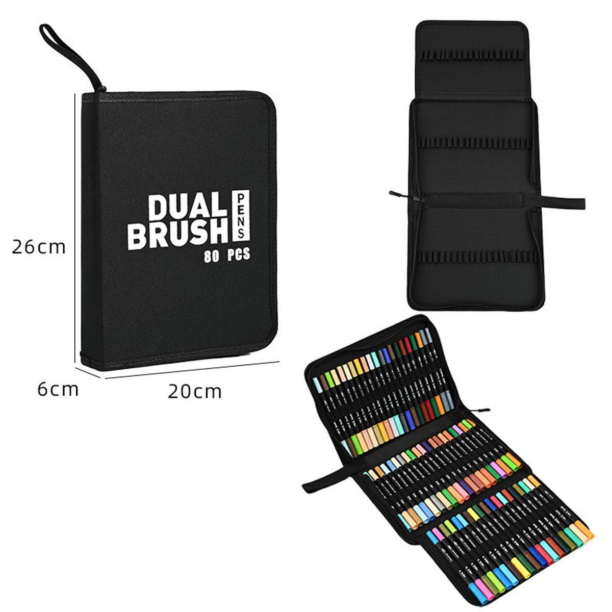 GENERICO - PLUMONES DUAL BRUSH 80 COLORES