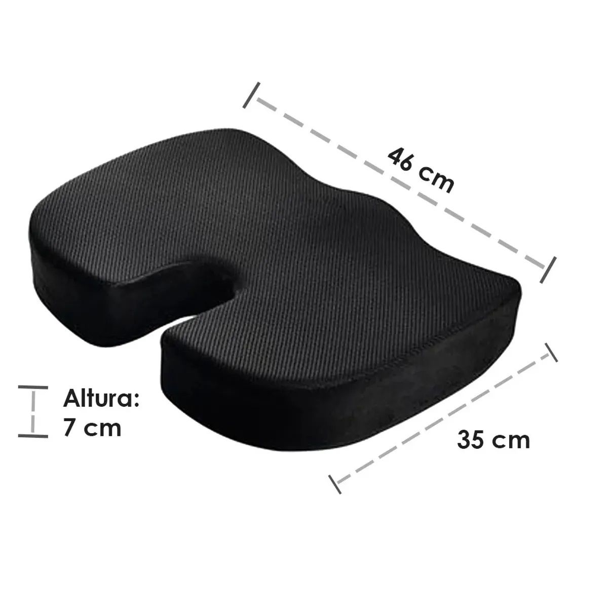 GENERICO - Cojin asiento herradura viscoelástica gel + Pelota antiestres