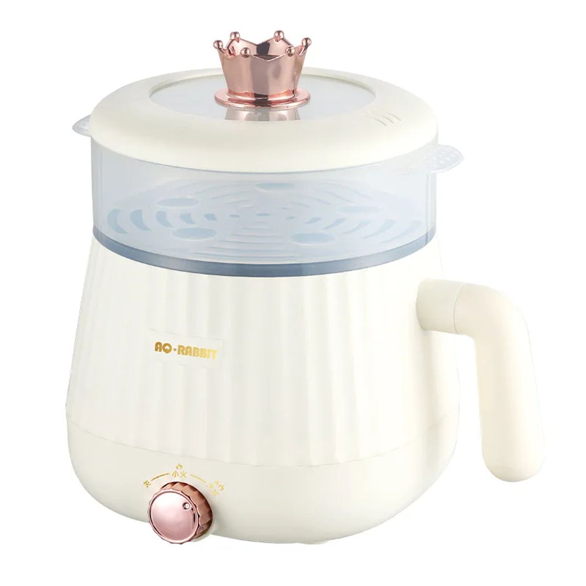 GENERICO - Olla Eléctrica - Antiadherente con Vaporera-Color CREMA