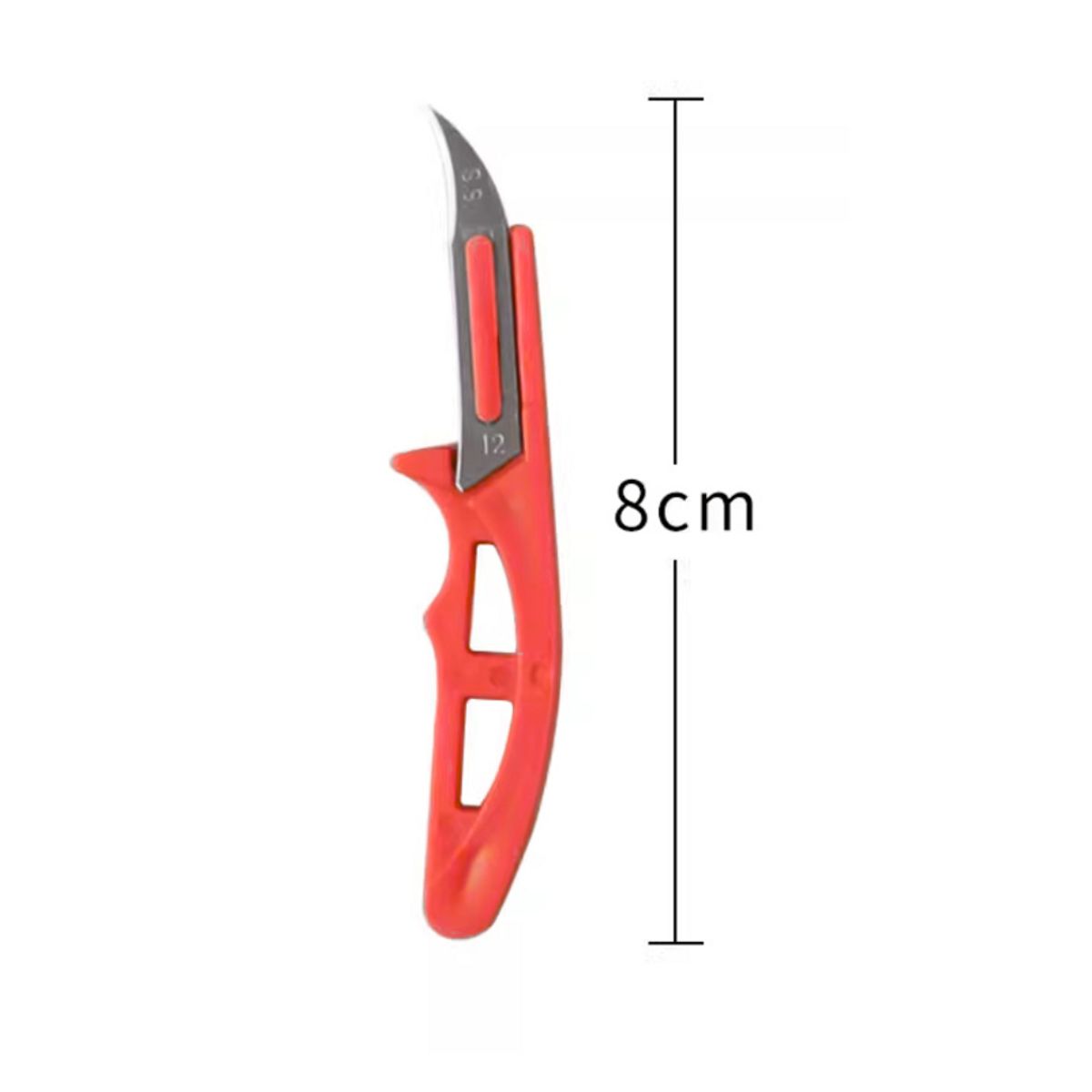 GENERICO - SET DE CUCHILLOS DE PRECISIÓN CURVOS ACERO INOXIDABLE PACK X6