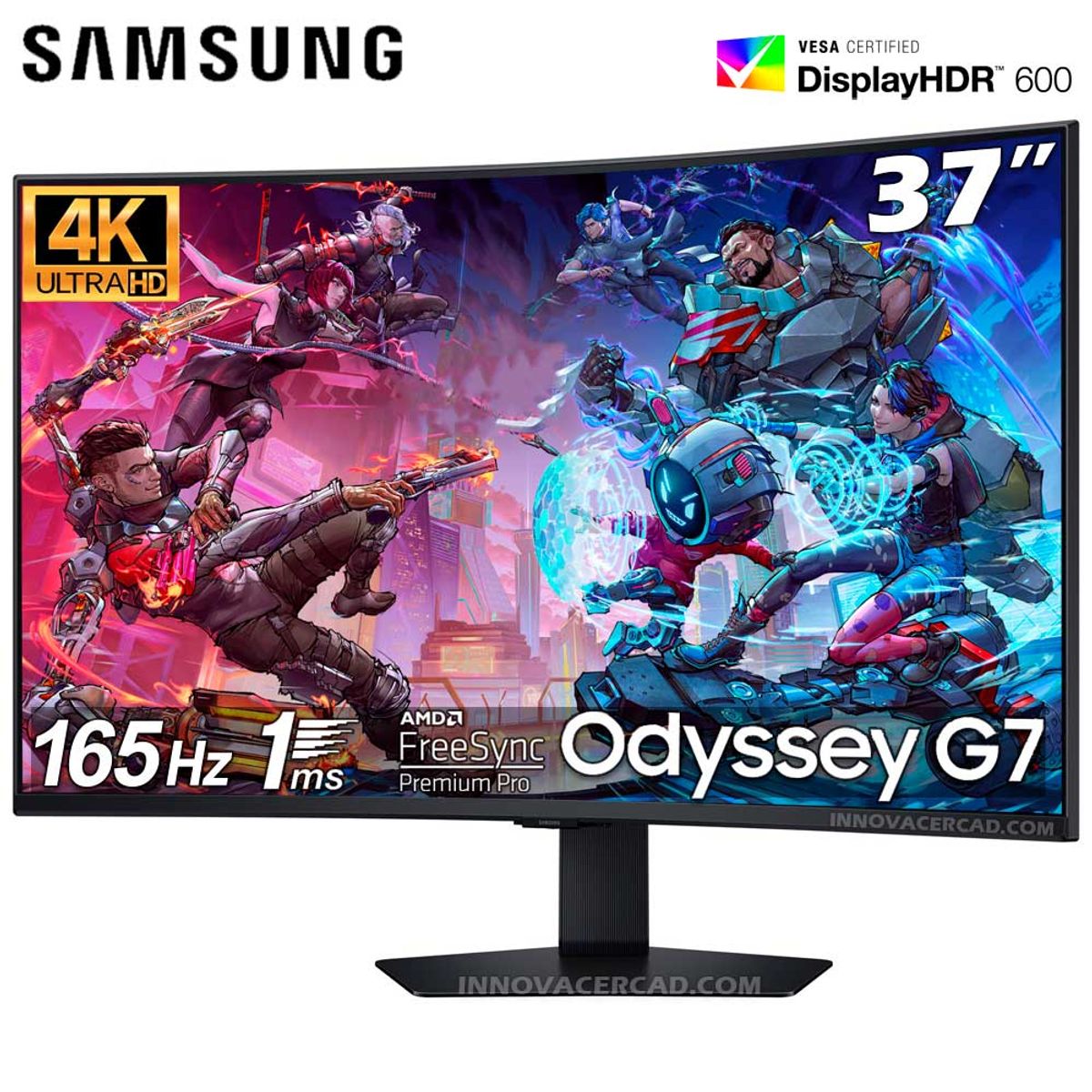 SAMSUNG - Monitor Samsung ODYSSEY G7 LS37FG756, 37" UHD 4K, 165HZ, 1MS, Display HDR 600