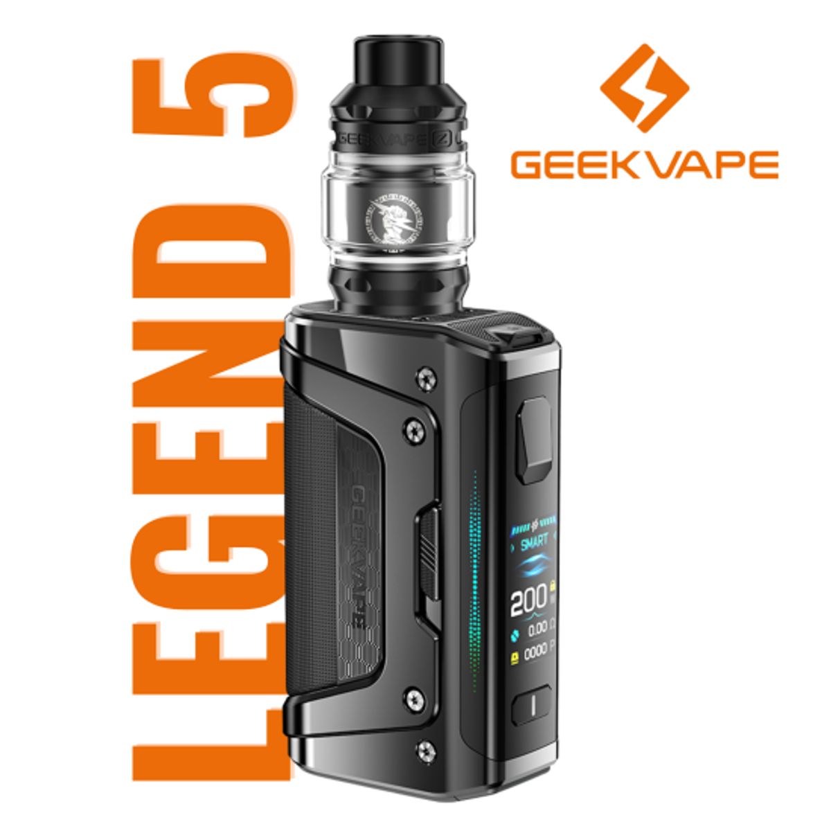 GENERICO - GeekVape Aegis Legend 5 Kit 200W, 5.5ml Tanque Z - Diseño: CARBON BLACK