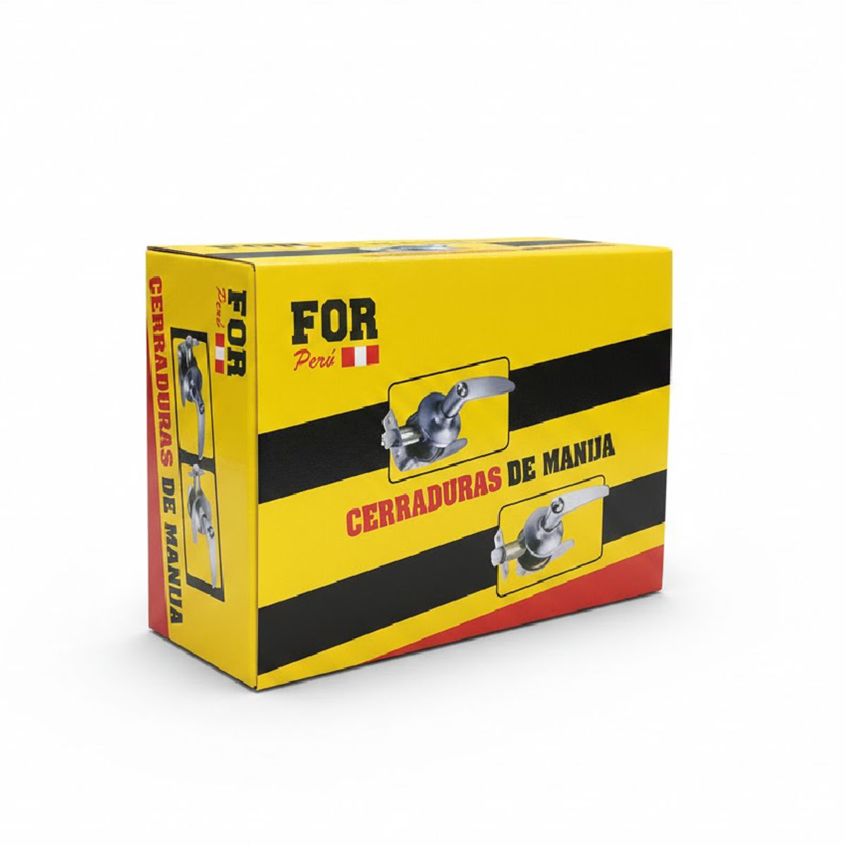 GENERICO - Chapa Cerradura de Manija para Dormitorio o baño Acero Inoxidable FORPERU