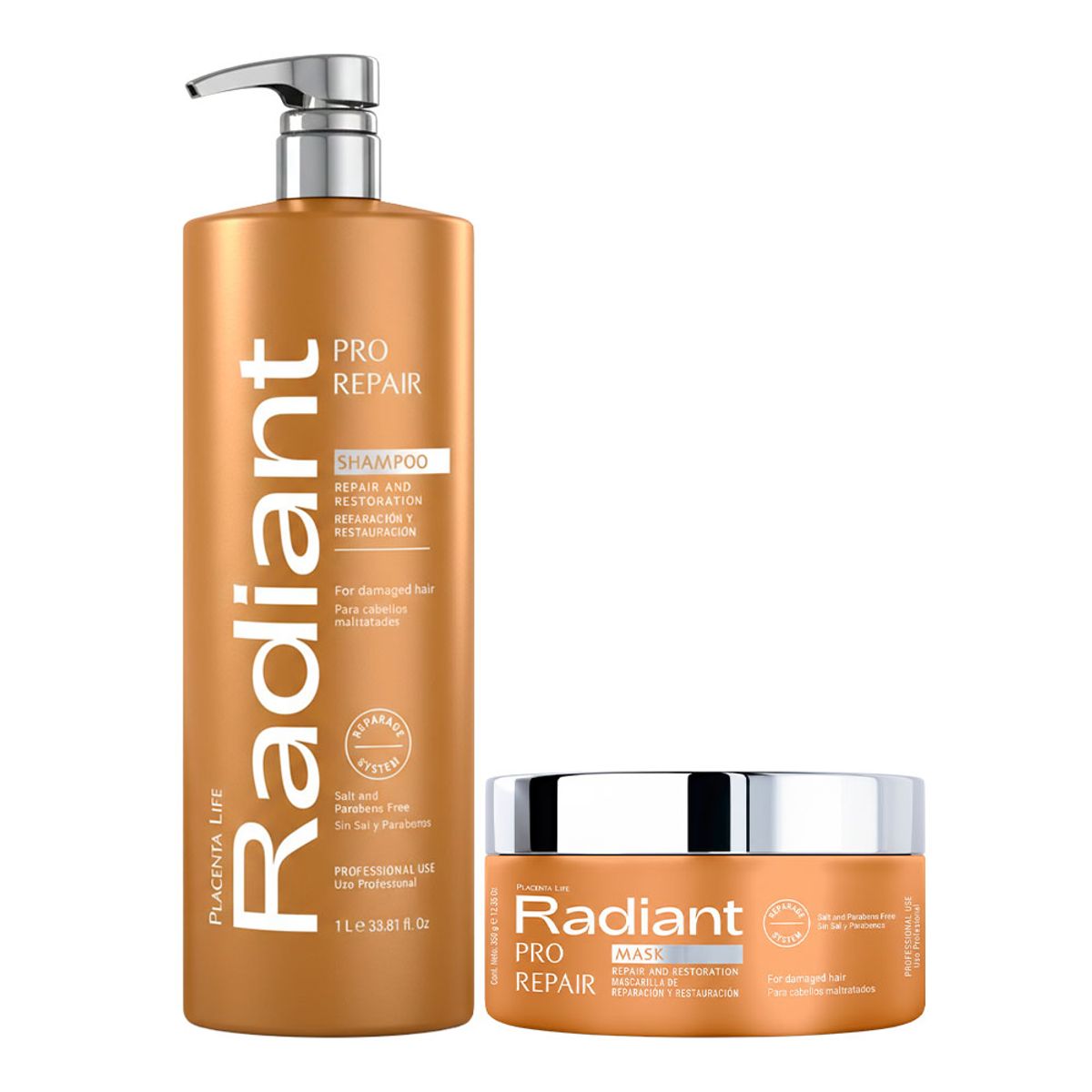 RADIANT - Radiant Argan Pro Repair Shampoo Mascarilla 1 Lt