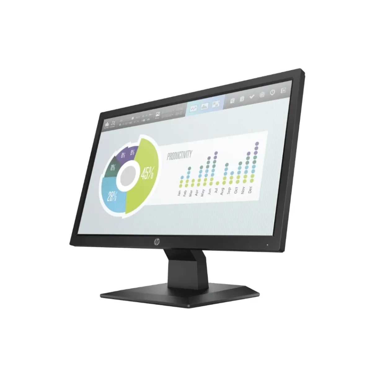 HP - MONITOR HP LED P204V 19.5 HD 60HZ 5MS VGA HDMI NEGRO